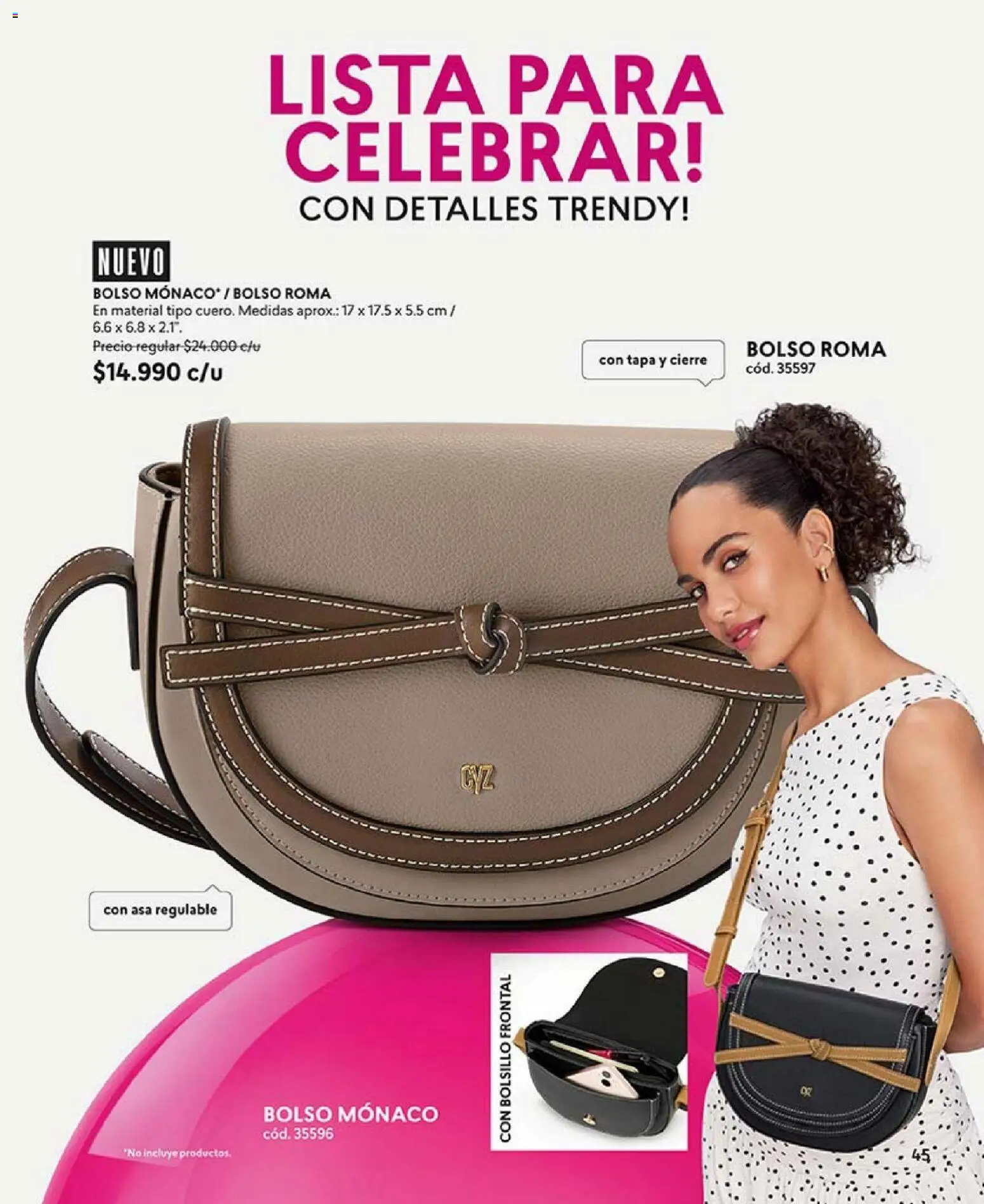 Catálogo CyZone Campaña 1 │ válido desde el 01.01.2026 | Página: 45 | Productos: Bolso