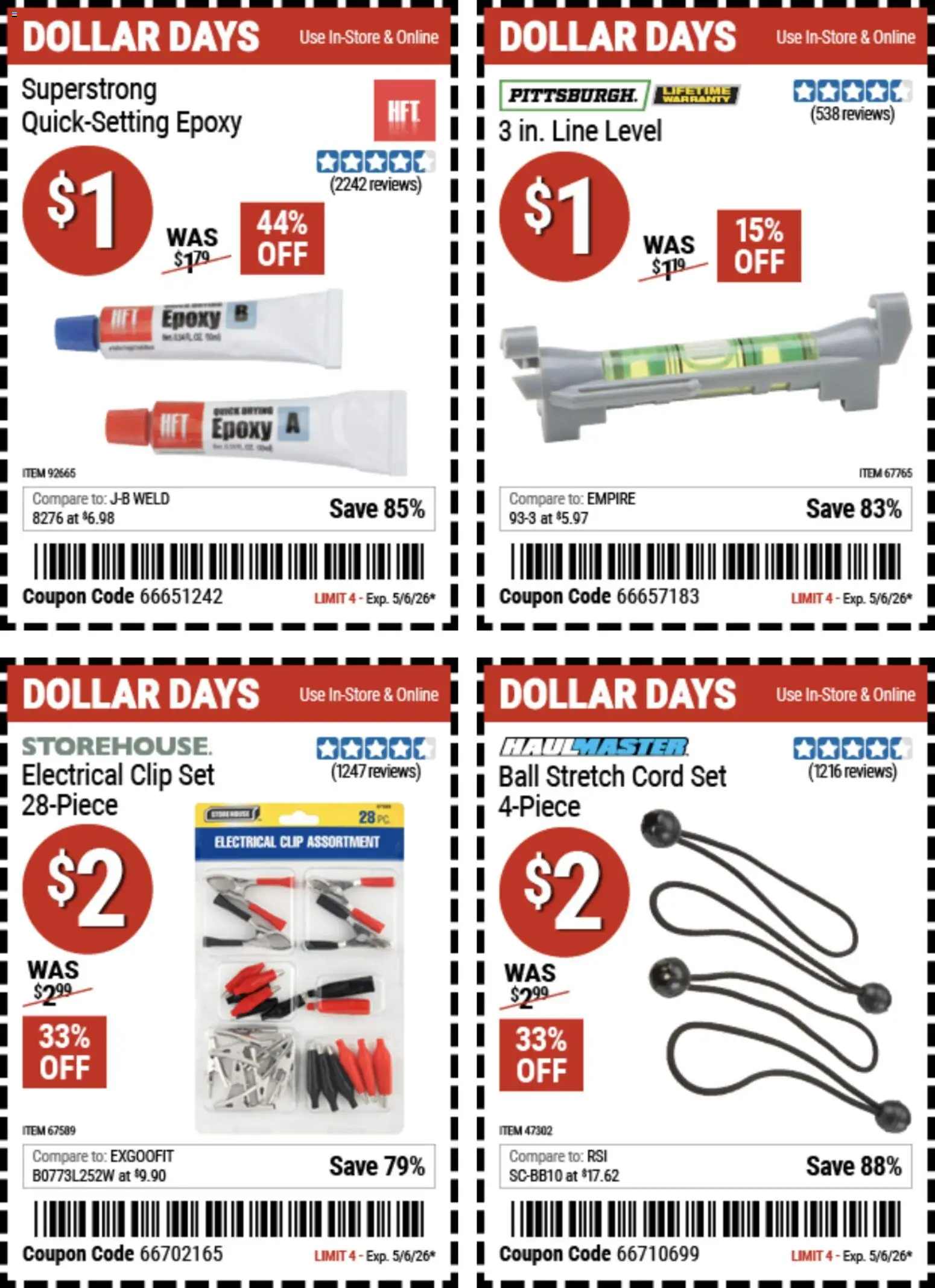 Harbor Freight Dollar Days - valid from 23.04.2026 | Page: 5 | Products: Clip, Pc
