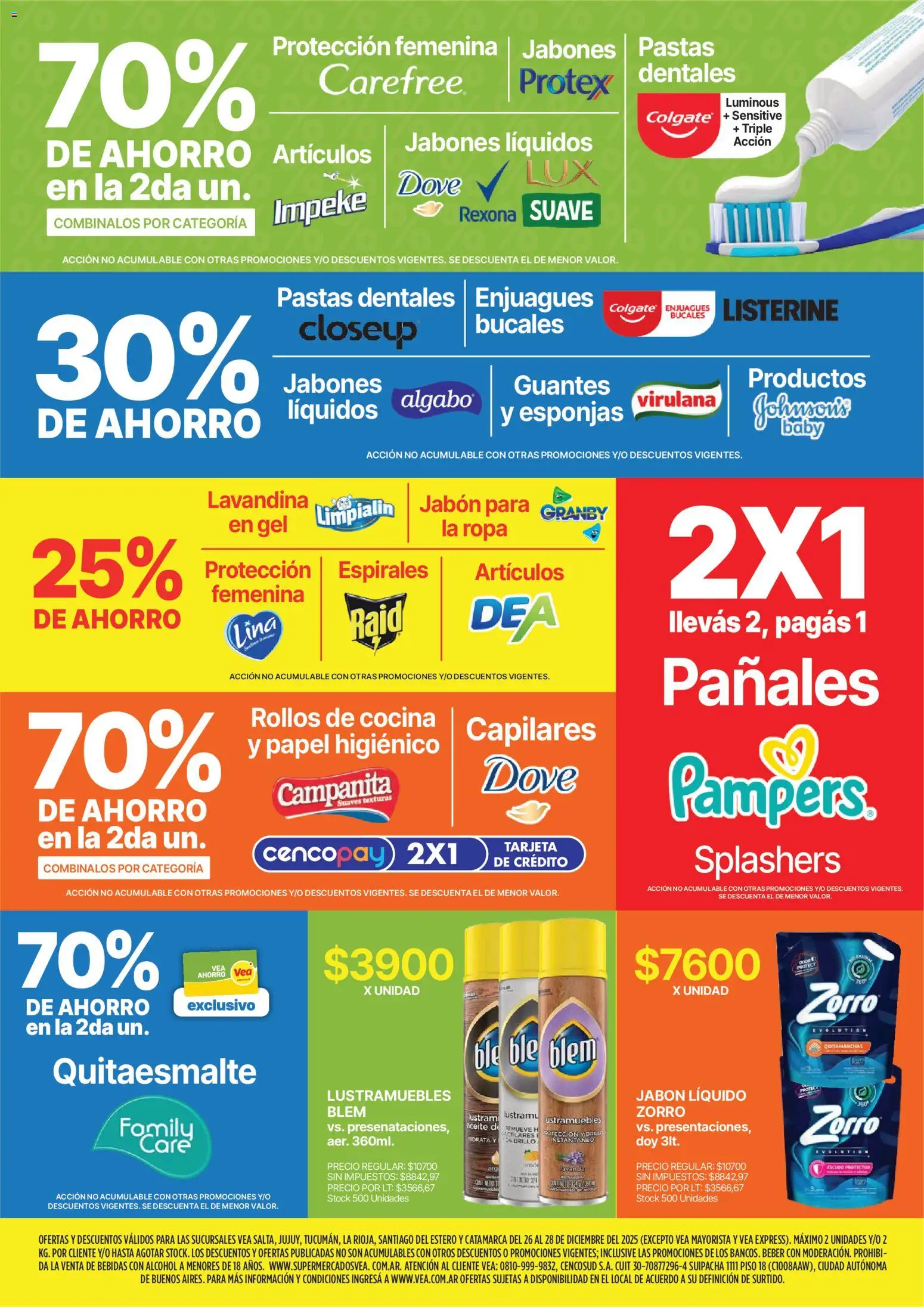 Vea - Oferta fin de semana │ válido desde el 26.12.2025 | Página: 7 | Productos: Papel higiénico, Aceite, Jabón líquido, Jabón