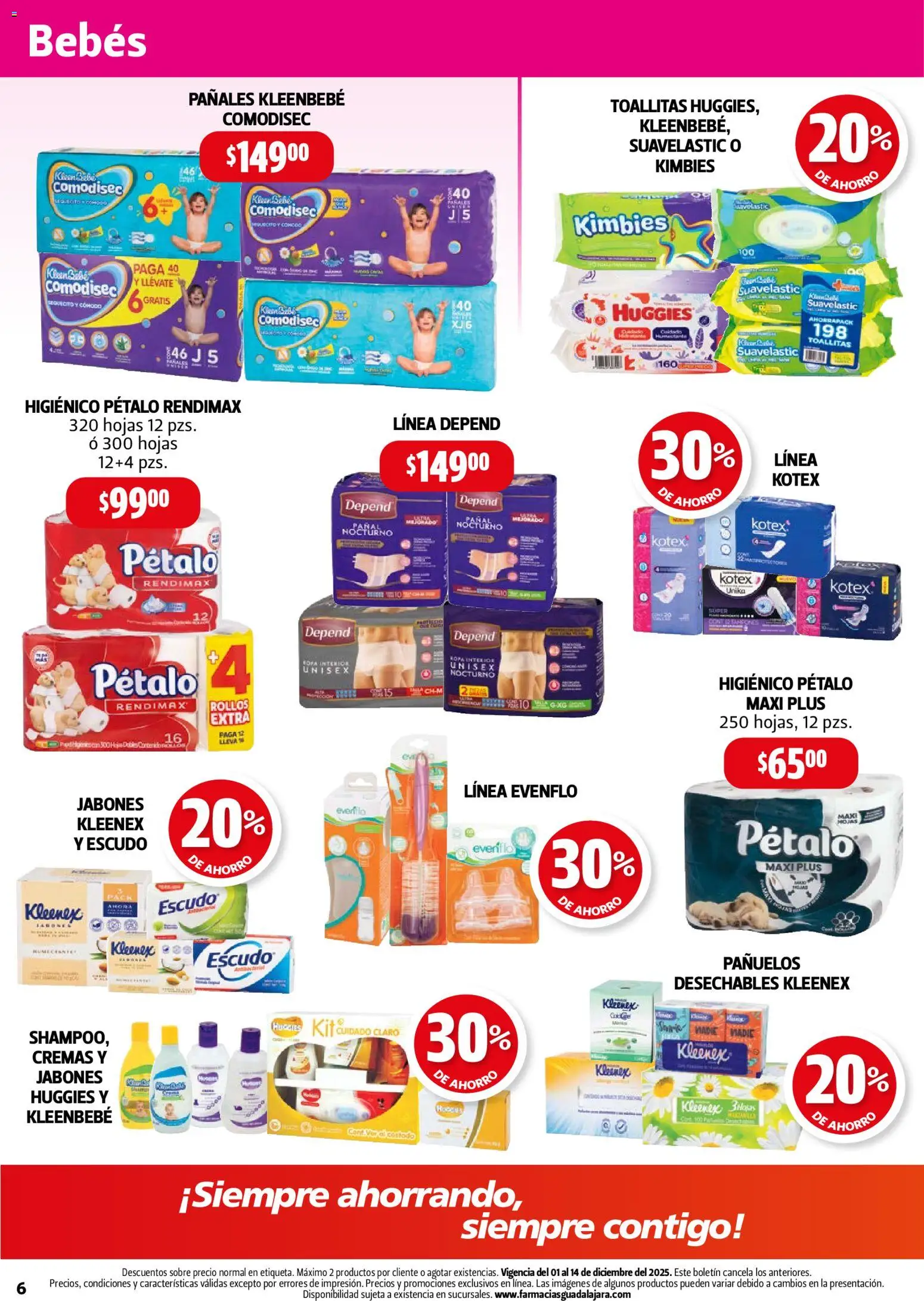 Nuevas ofertas de Farmacia Guadalajara válidas en toda la República Mexicana desde el 01.12.2025. ¡Encuentra las mejores ofertas en Farmacia Guadalajara catálogo! | Página: 6