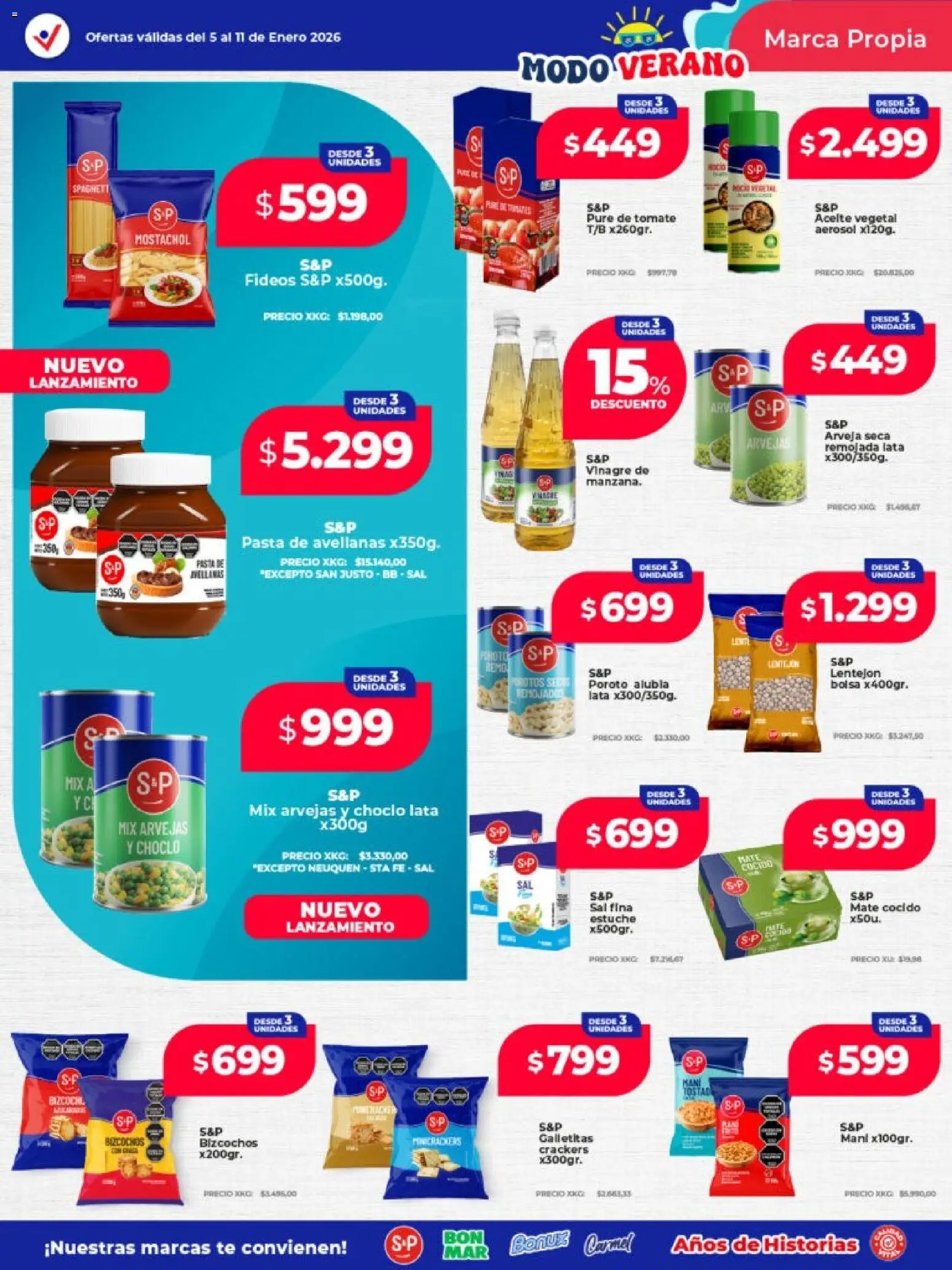 Vital - Especial nuestras marcas │ válido desde el 05.01.2026 | Página: 1 | Productos: Arveja, Aceite, Arvejas, Pasta