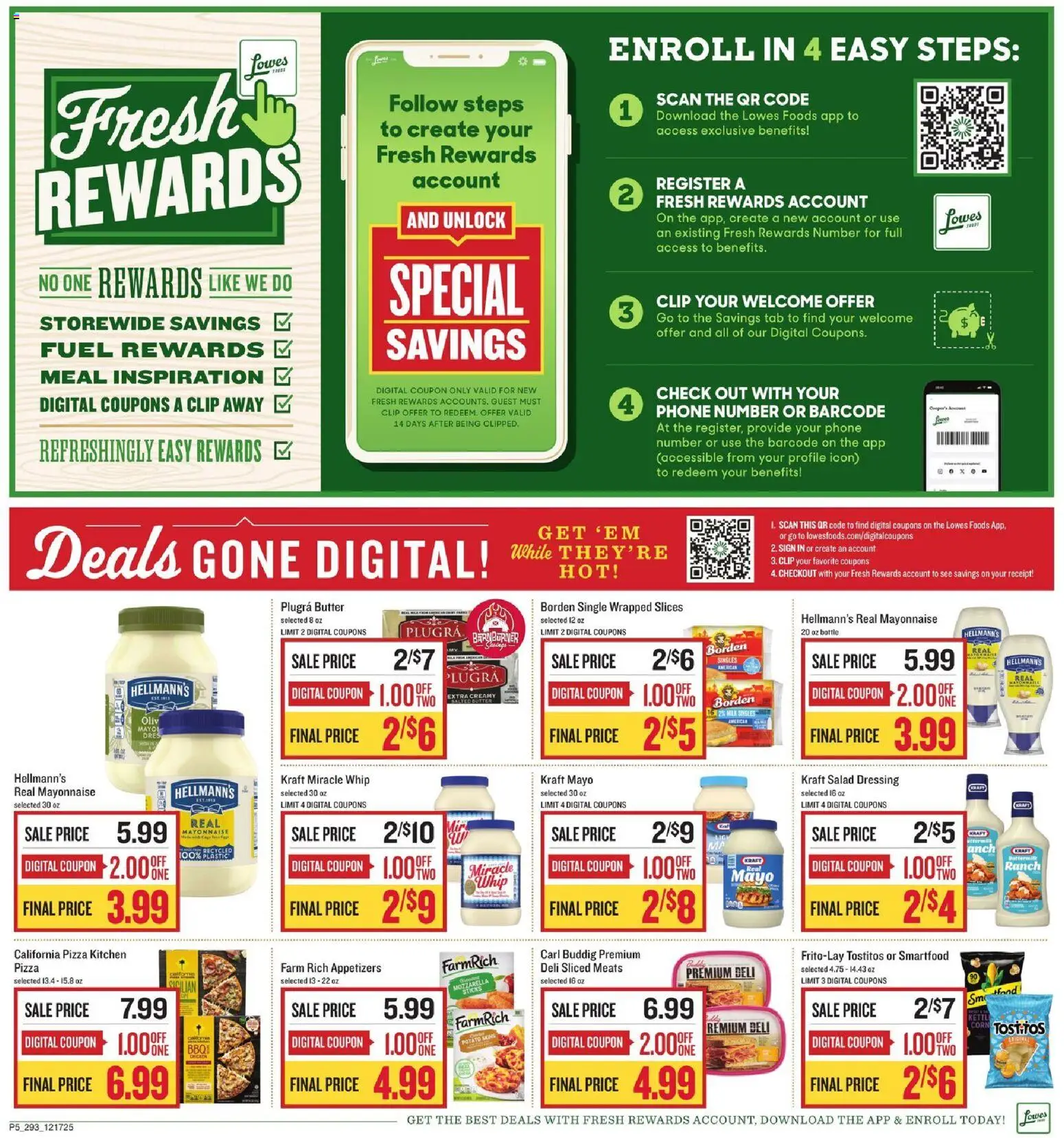 Lowes Foods Weekly Ad - SC - valid from 17.12.2025 | Page: 5 | Products: Clip, Pizza, Mayonnaise, Phone