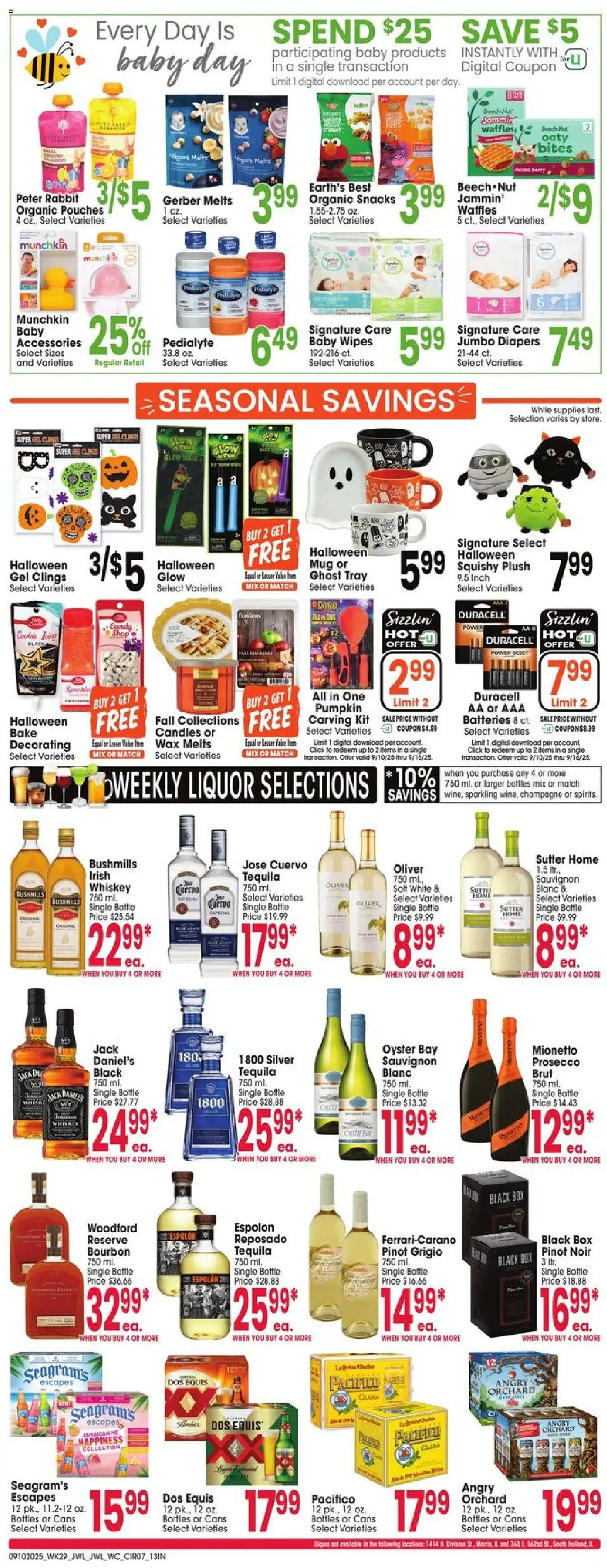 Jewel Osco Weekly Ad - IN - valid from 10.09.2025 | Page: 7 | Products: Yogurt, Bourbon, Whiskey, Pumpkin