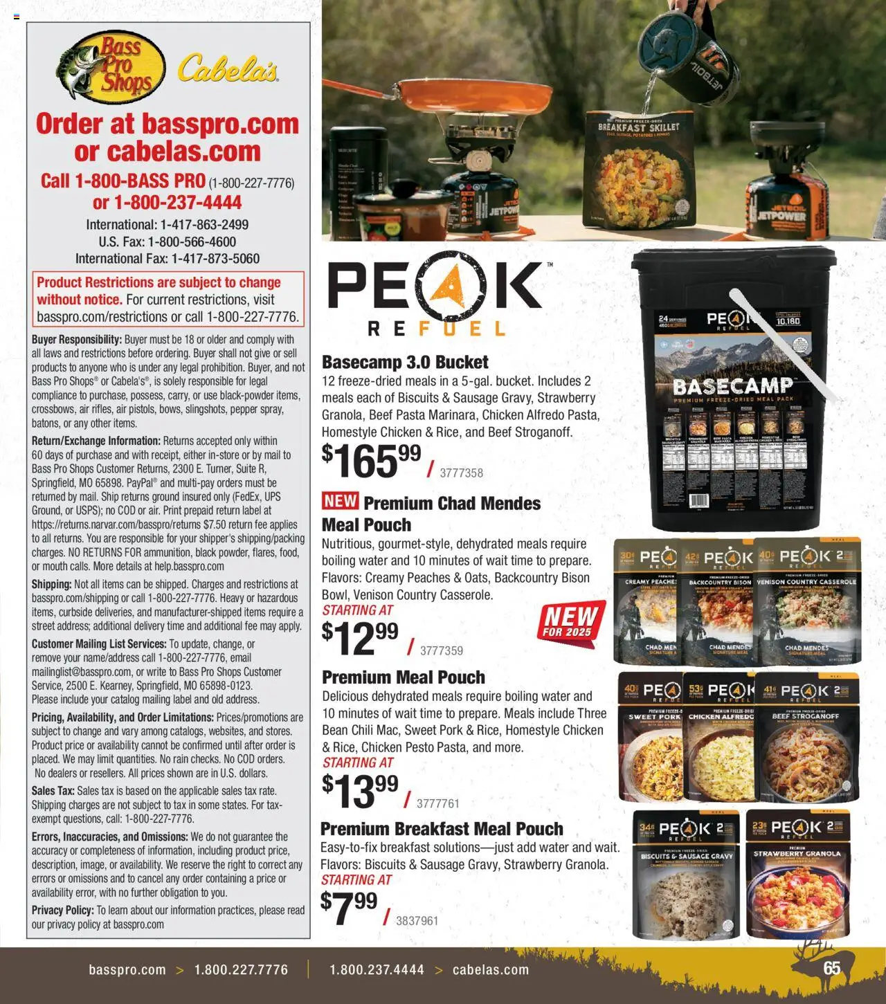 Cabela's Big Game Hunting 25 - valid from 12.06.2025 | Page: 65 | Products: Peaches, Pork, Pasta, Water