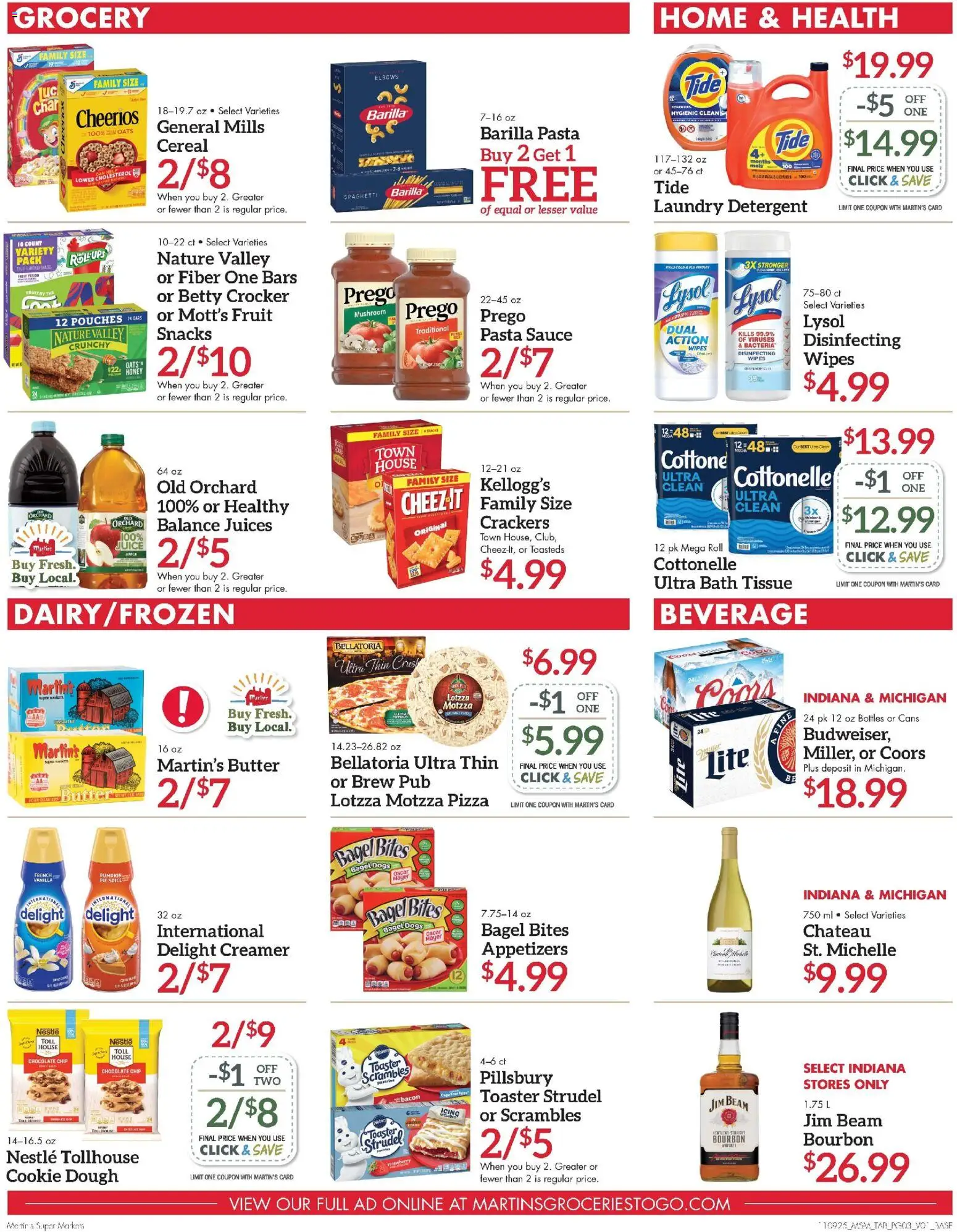 Martin’s Weekly Ad - valid from 09.11.2025 | Page: 3 | Products: Butter, Pumpkin, Chocolate Chip, UPS