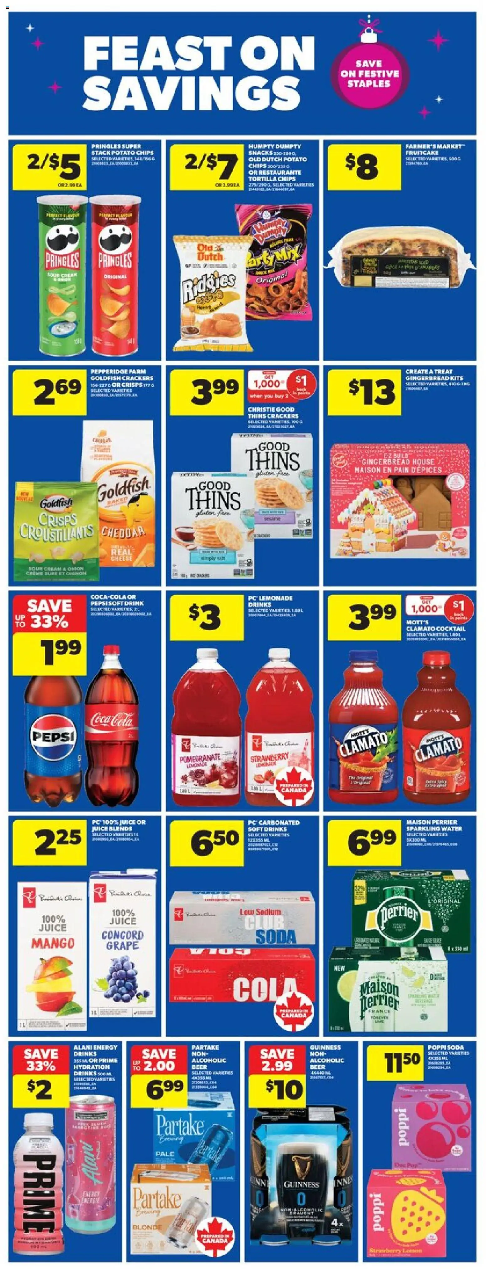 Real Canadian Superstore flyer valid from 04.12.2025 | Page: 6 | Products: Sour cream, Chips, PC, Juice