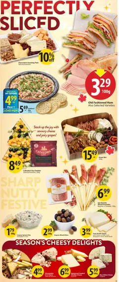 Preview of Save on foods weekly flyer / circulaire from shop Save on foods valid from 11.12.2025 | Page: 11 | Products: Box, Cheese, Ham