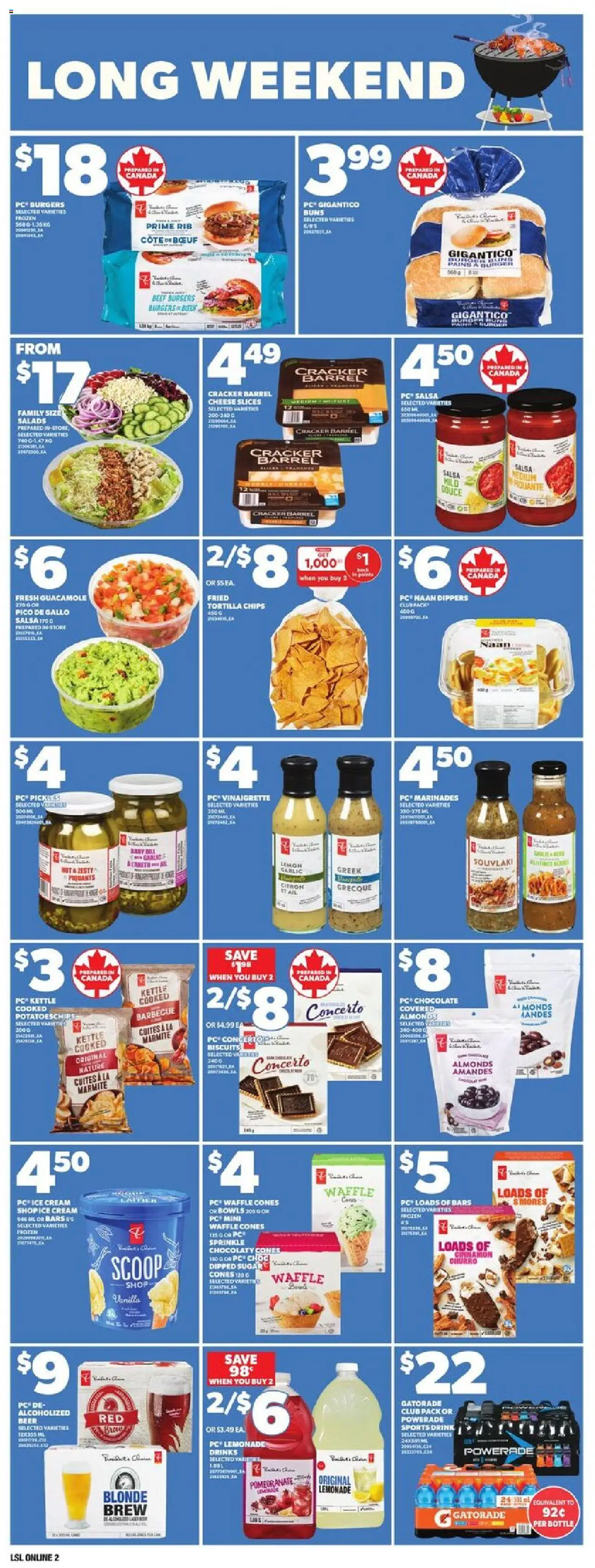 Loblaws flyer valid from 31.07.2025 | Page: 8 | Products: Cream, PC, Cheese, Chocolate