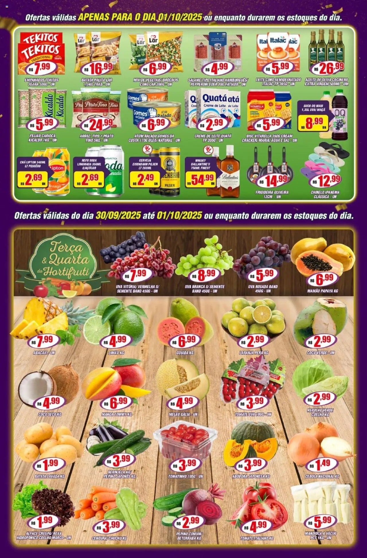 Violeta Supermercados Folheto - válido de 30.09.2025 | Página: 2 | Produtos: Beterraba, Leite, Suco, Alface