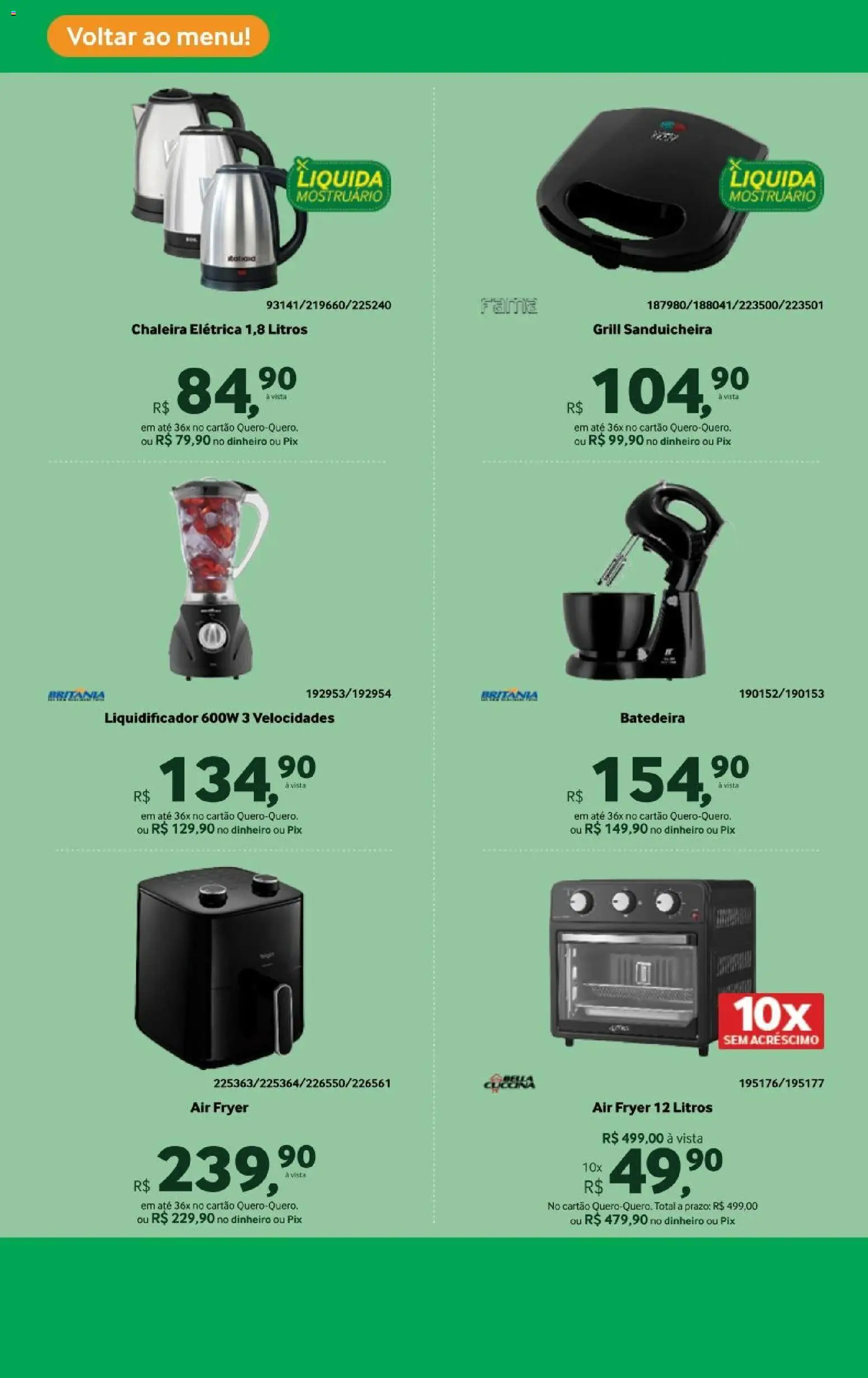 Lojas Quero-Quero Folheto - válido de 16.03.2026 | Página: 5 | Produtos: Grill, Chaleira, Air fryer, Liquidificador