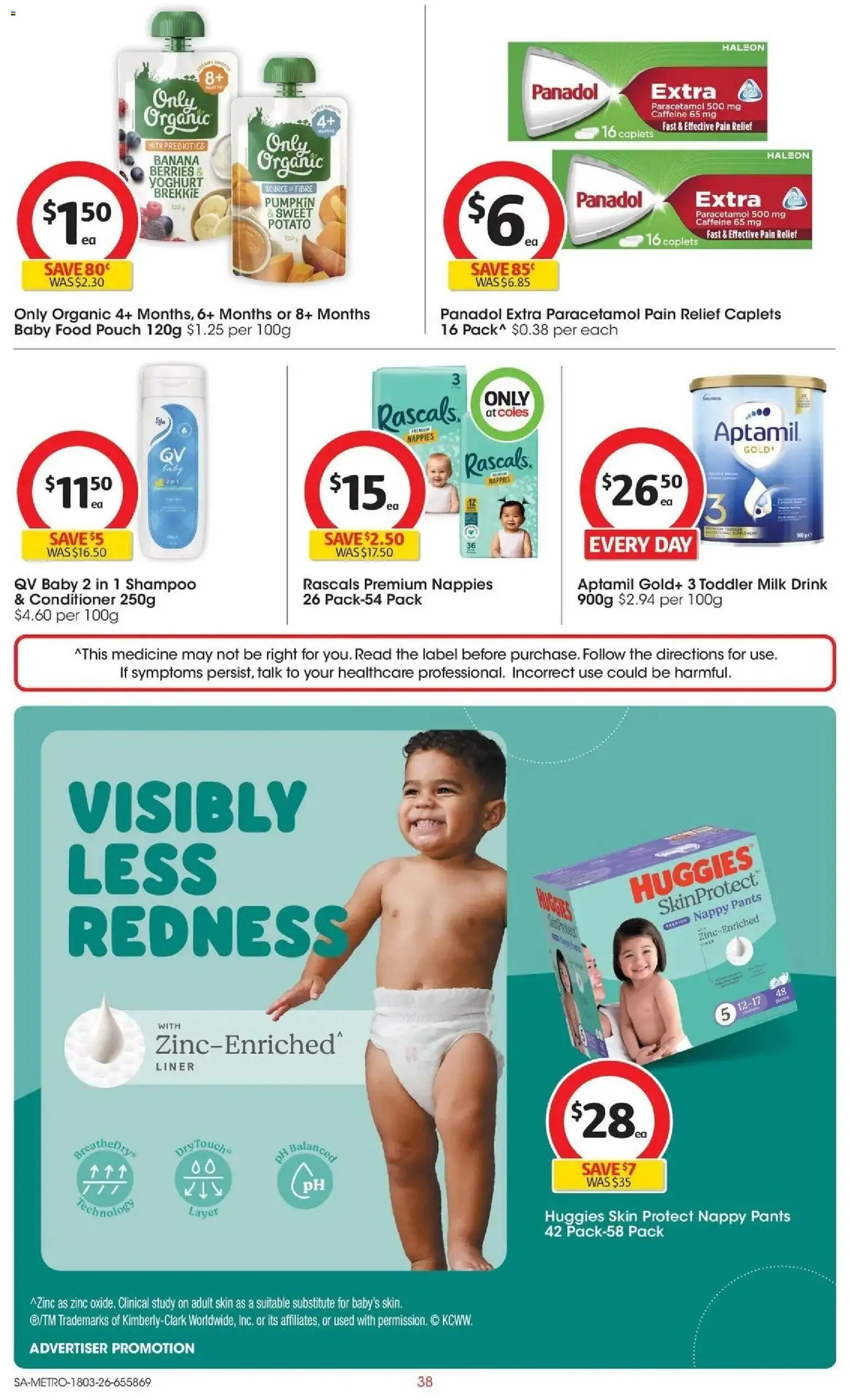 Coles catalogue - valid from 17.03.2026 | Page: 38 | Products: Yoghurt, Conditioner, Pants, Pumpkin
