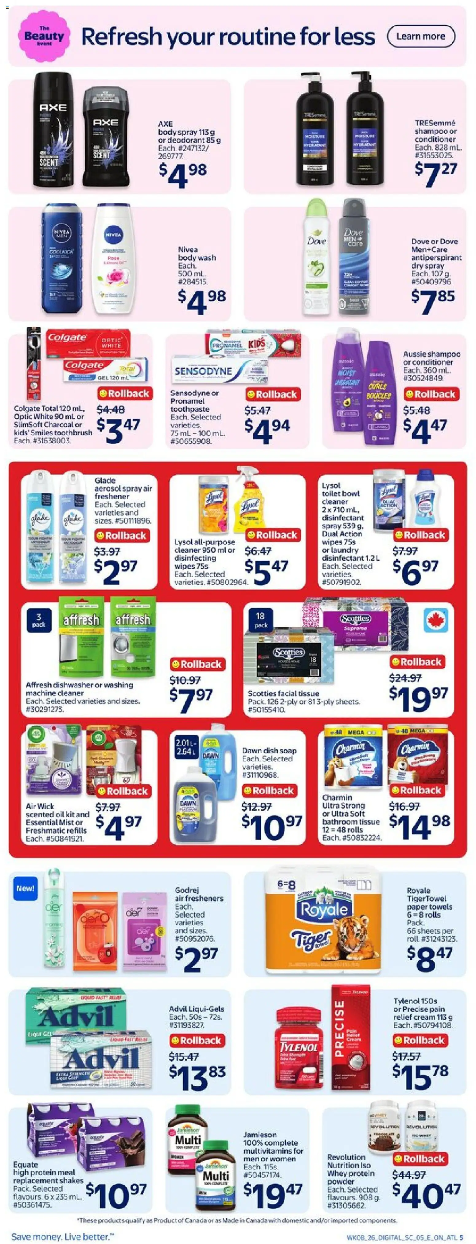 Walmart flyer valid from 19.03.2026 | Page: 13 | Products: Powder, Body wash, Antiperspirant, Oil