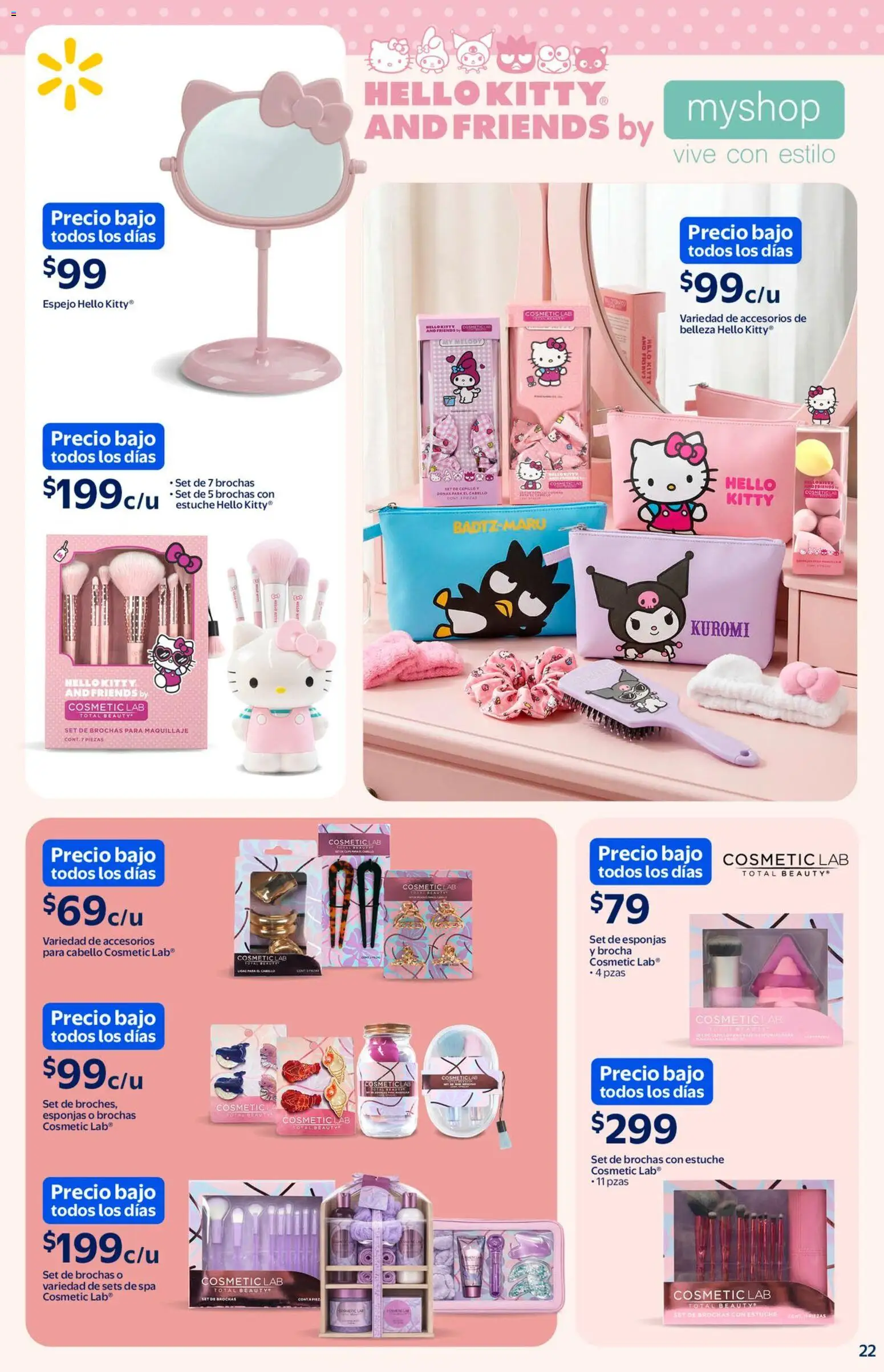 Nuevas ofertas de Walmart válidas en toda la República Mexicana desde el 05.03.2026. ¡Encuentra las mejores ofertas en Walmart folleto Sol, arena y bronceador a precios bajos! | Página: 22 | Productos: Cepillo, Estuche, Espejo, Maquillaje