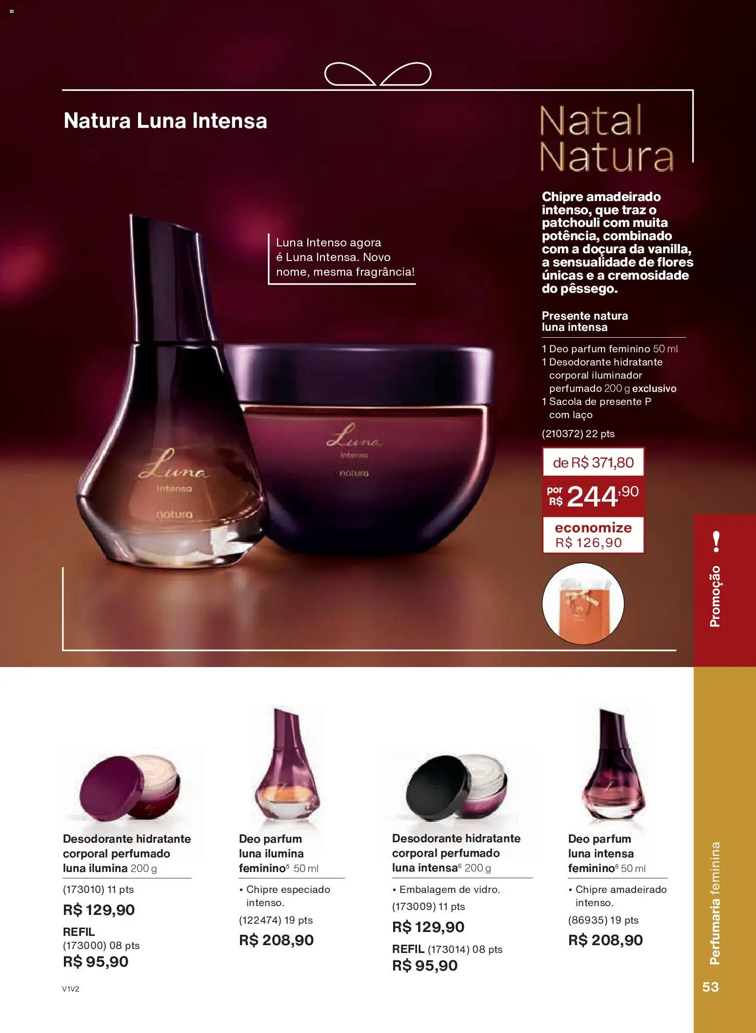 Natura Folheto - válido de 26.11.2025 | Página: 53 | Produtos: Fragrância, Hidratante corporal, Flores, Iluminador