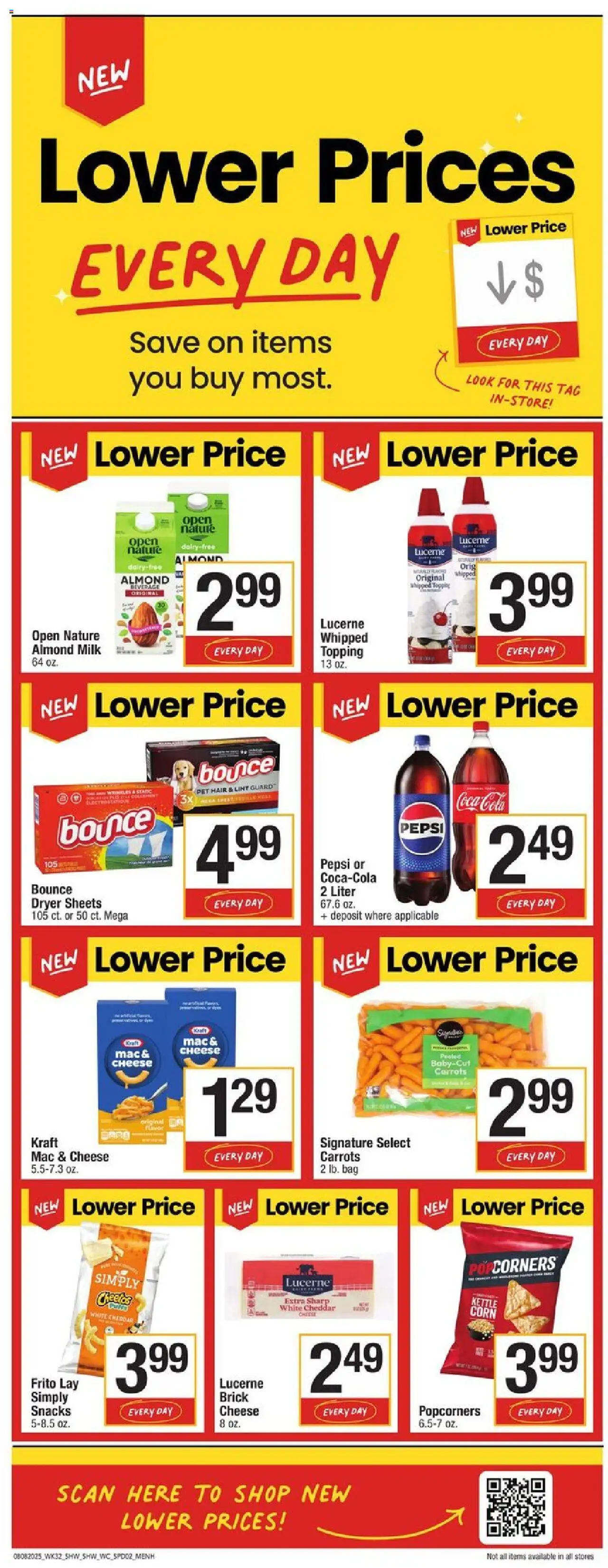 Shaw's Weekly Ad - NH - valid from 08.08.2025 | Page: 2 | Products: Corn, Milk, Cheese, Dryer