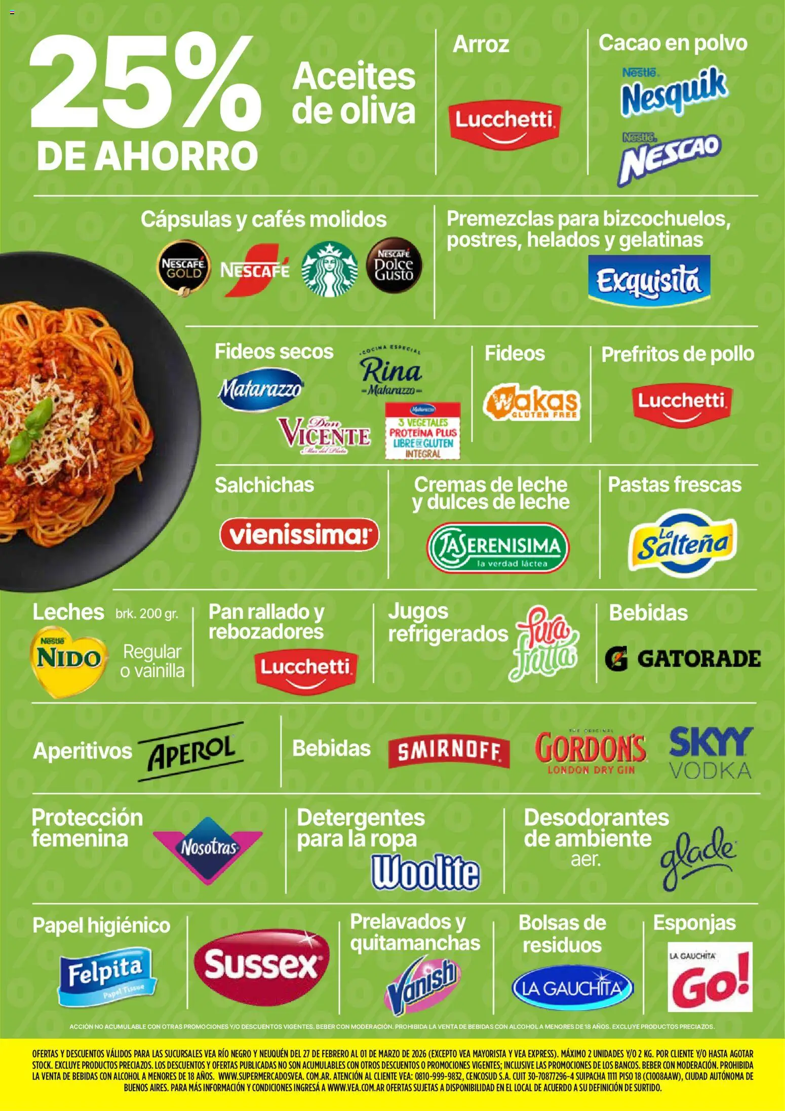 Vea - Ofertas fin de semana Patagonia │ válido desde el 27.02.2026 | Página: 4 | Productos: Vodka, Papel higiénico, Pollo, Cacao