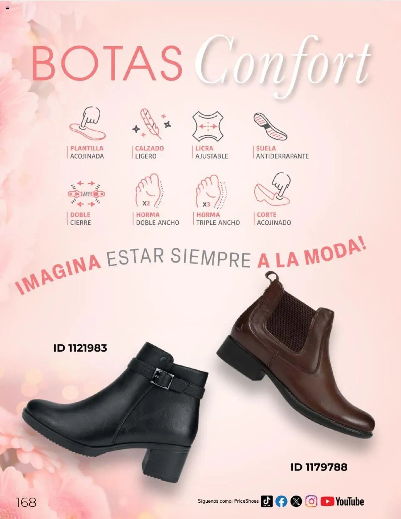 Nuevas ofertas de Price Shoes válidas en toda la República Mexicana desde el 10.02.2025. ¡Encuentra las mejores ofertas en Price Shoes catálogo Confort! | Página: 168 | Productos: Botas