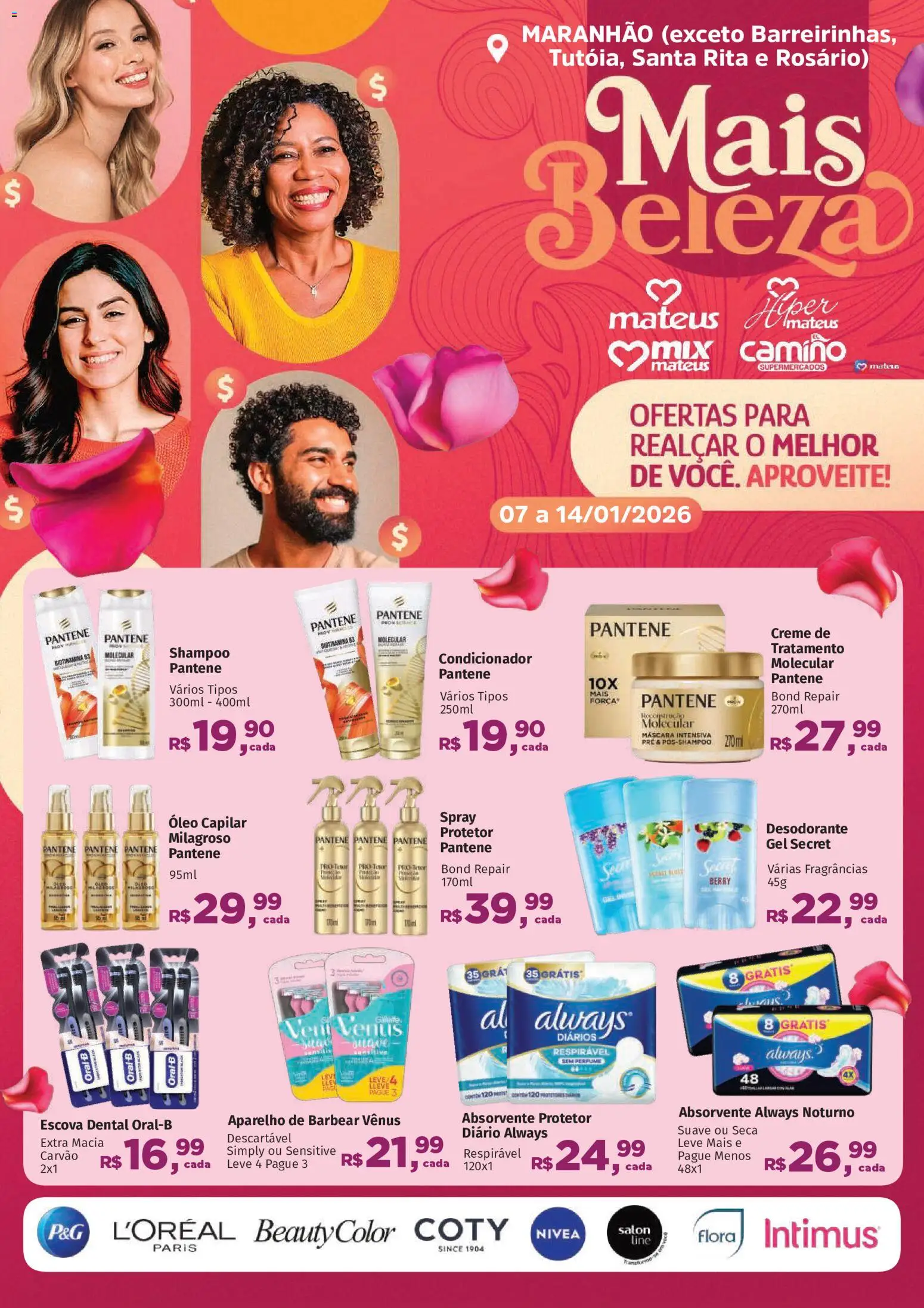 Mateus Folheto - válido de 07.01.2026 | Página: 1 | Produtos: Perfume, Escova, Desodorante, Absorvente