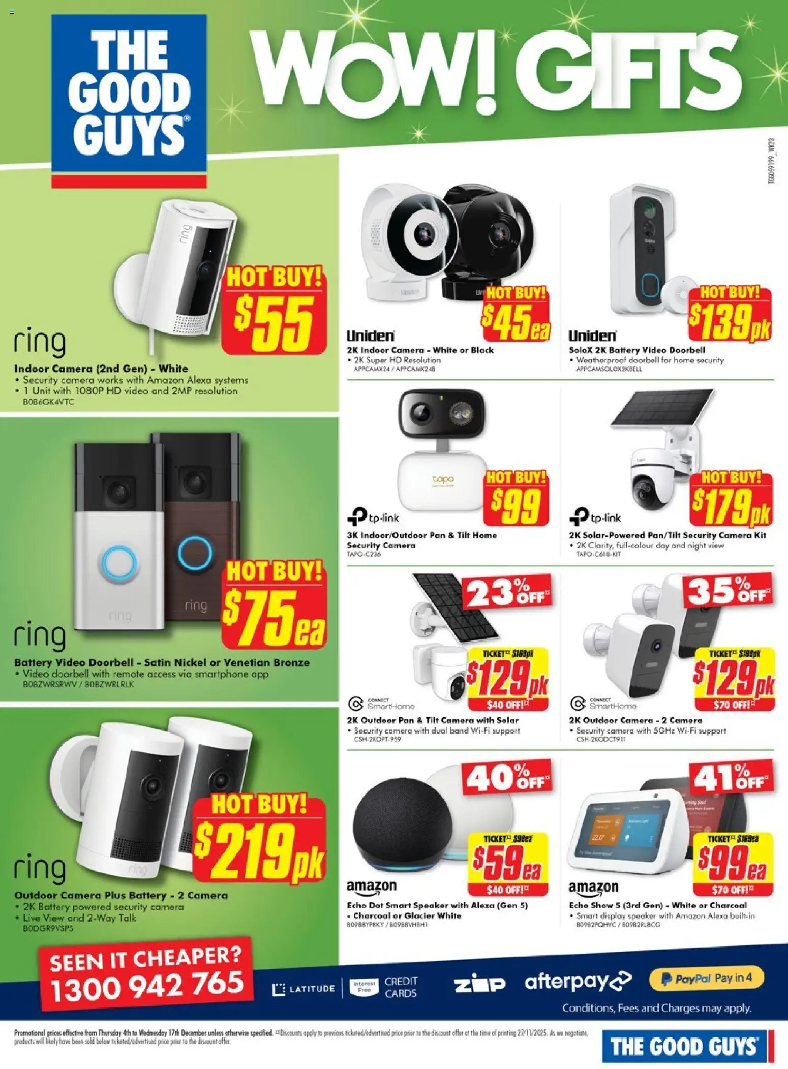 The Good Guys catalogue - valid from 03.12.2025 | Page: 29 | Products: Battery, Doorbell, Camera, Speaker