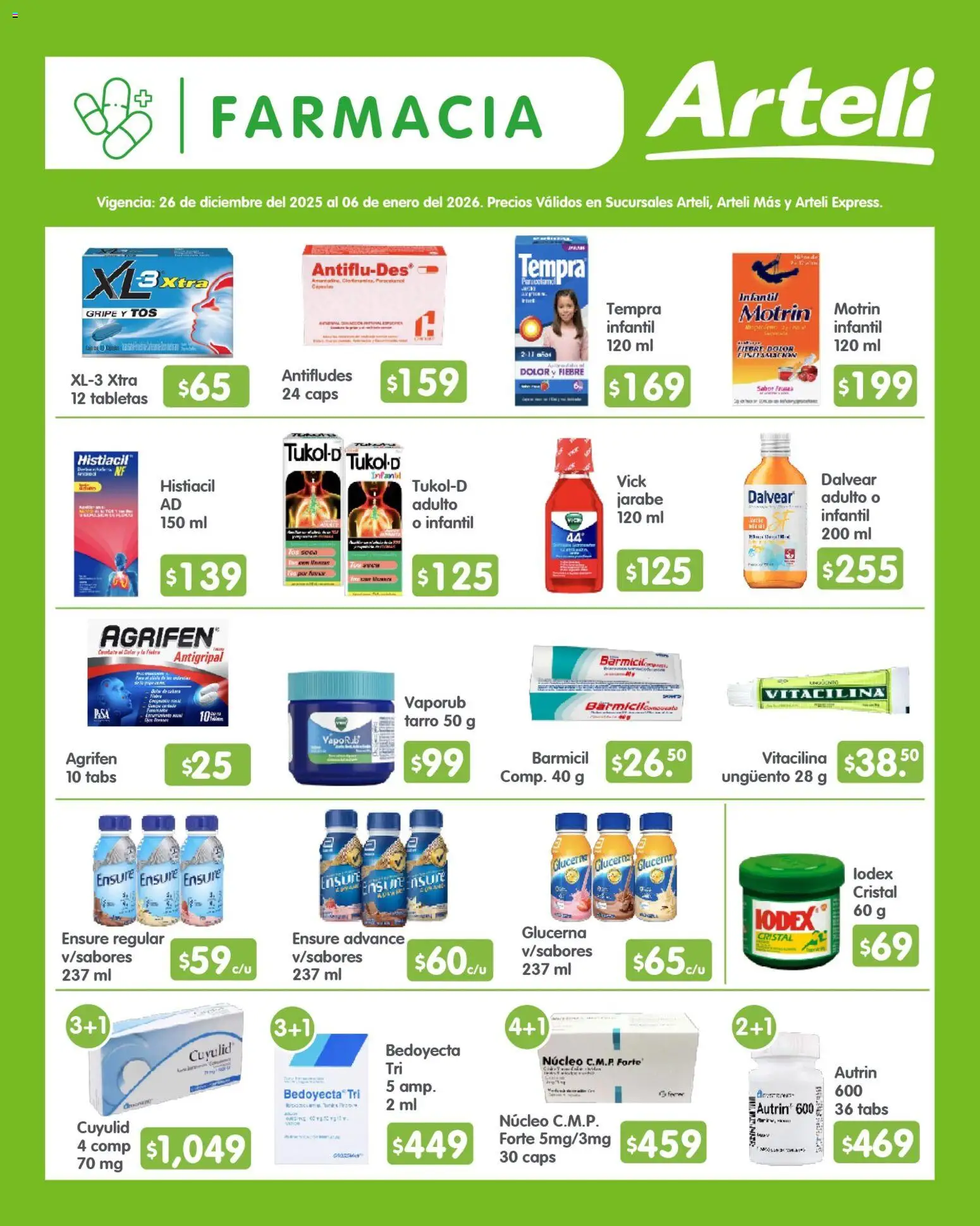 Nuevas ofertas de Arteli válidas en toda la República Mexicana desde el 26.12.2025. ¡Encuentra las mejores ofertas en Arteli folleto Quincenal! | Página: 11 | Productos: Antigripal