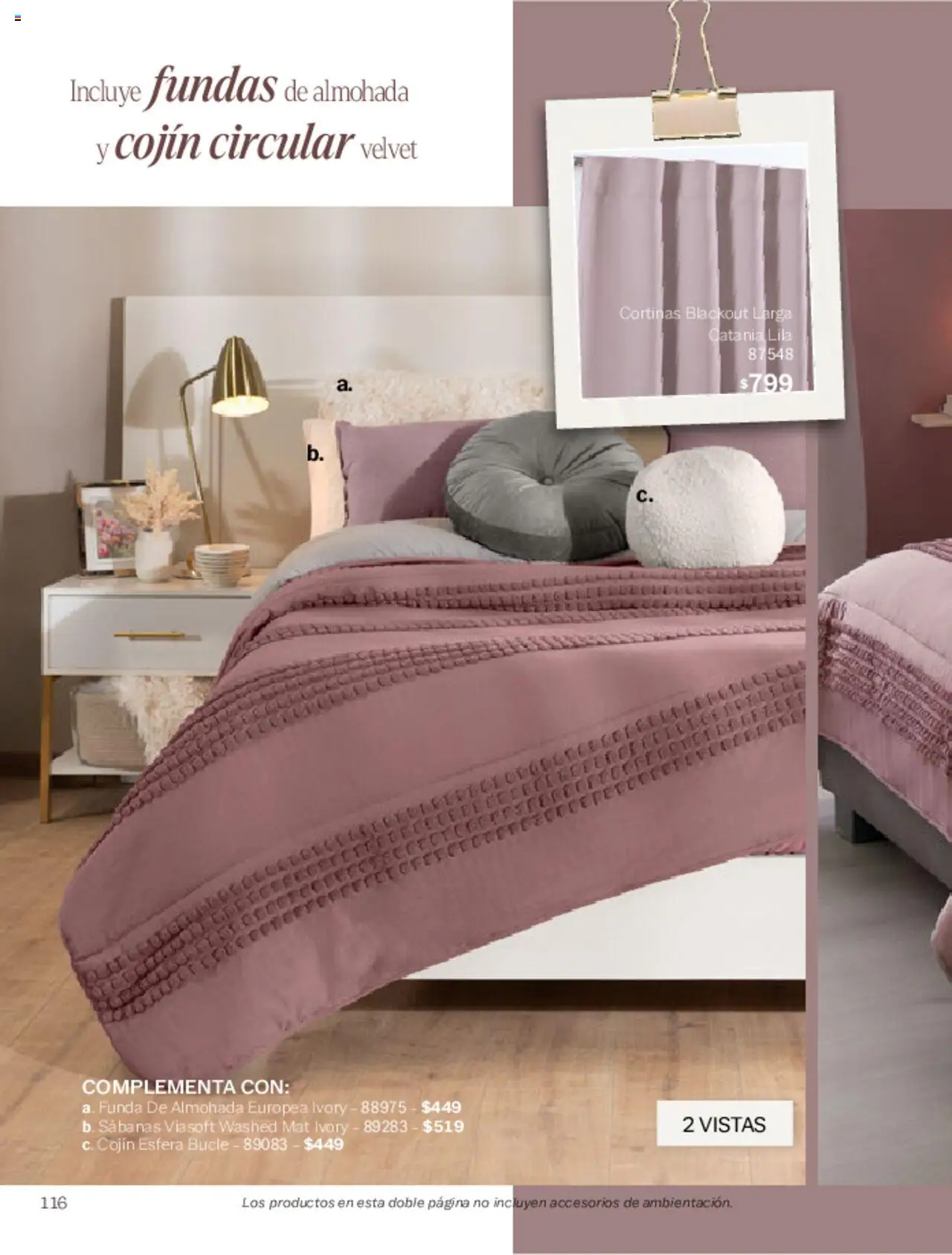 Nuevas ofertas de Vianney válidas en toda la República Mexicana desde el 07.03.2025. ¡Encuentra las mejores ofertas en Vianney catálogo Primavera! | Página: 118 | Productos: Funda de almohada, Almohada, Sabanas, Cortinas