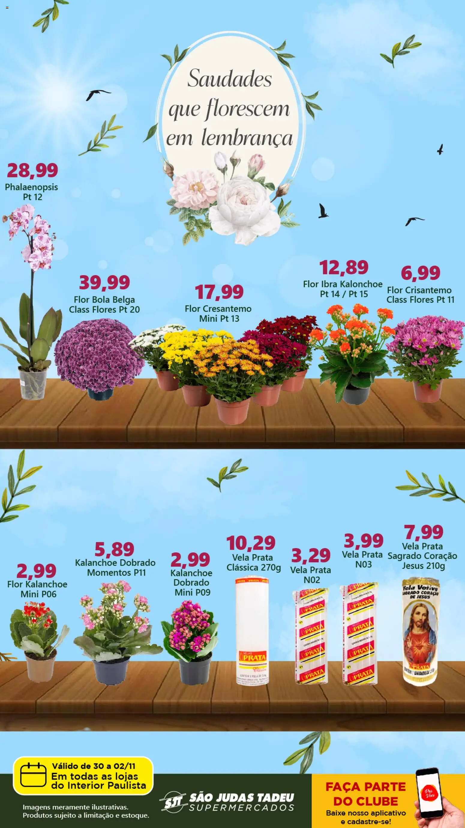 São Judas Tadeu Folheto - válido de 30.10.2025 | Página: 1 | Produtos: Velas, Flores, Faca