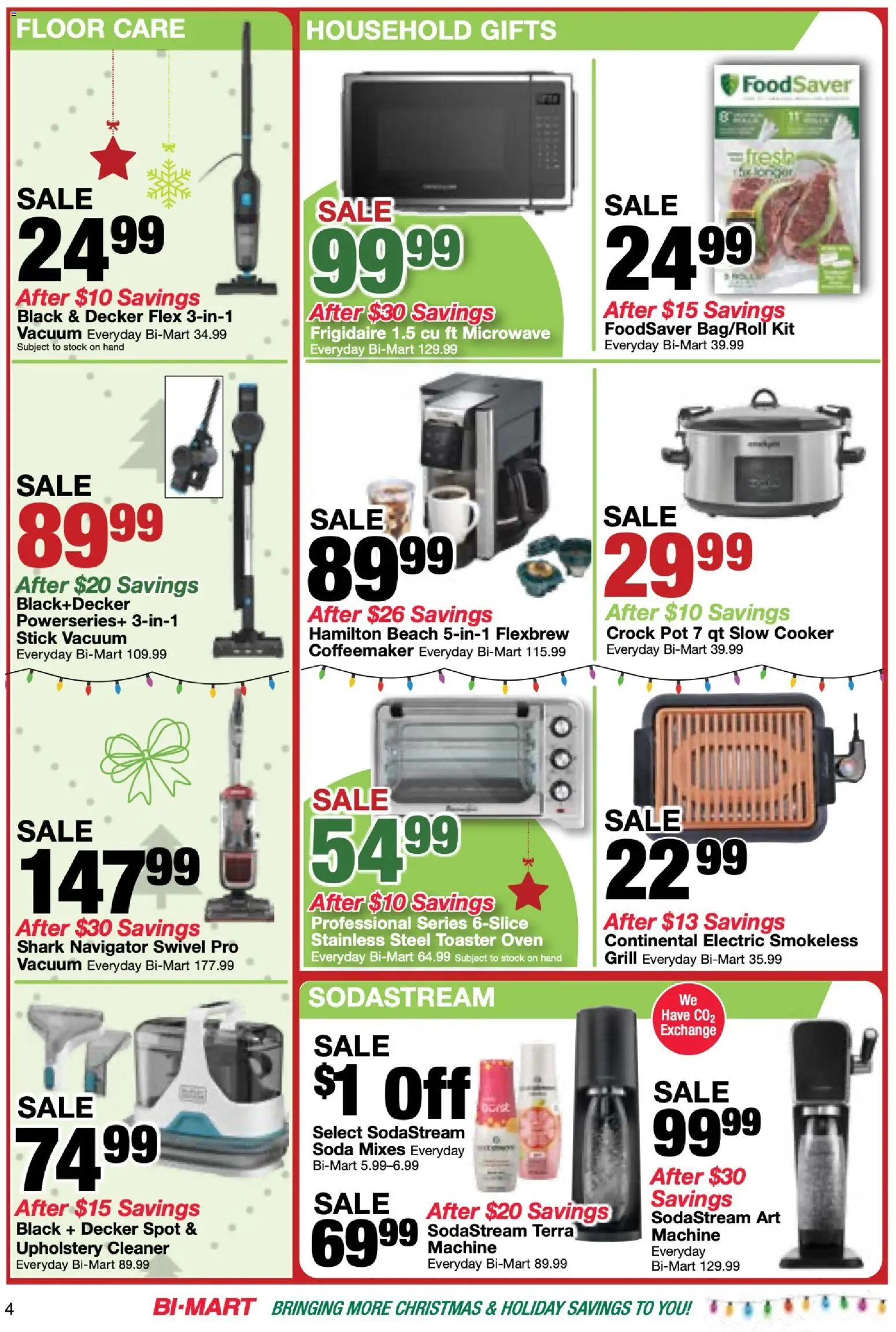 Bi-Mart Membership Savings Book - valid from 16.12.2025 | Page: 4 | Products: Toaster, Cooker, Vacuum, Grill