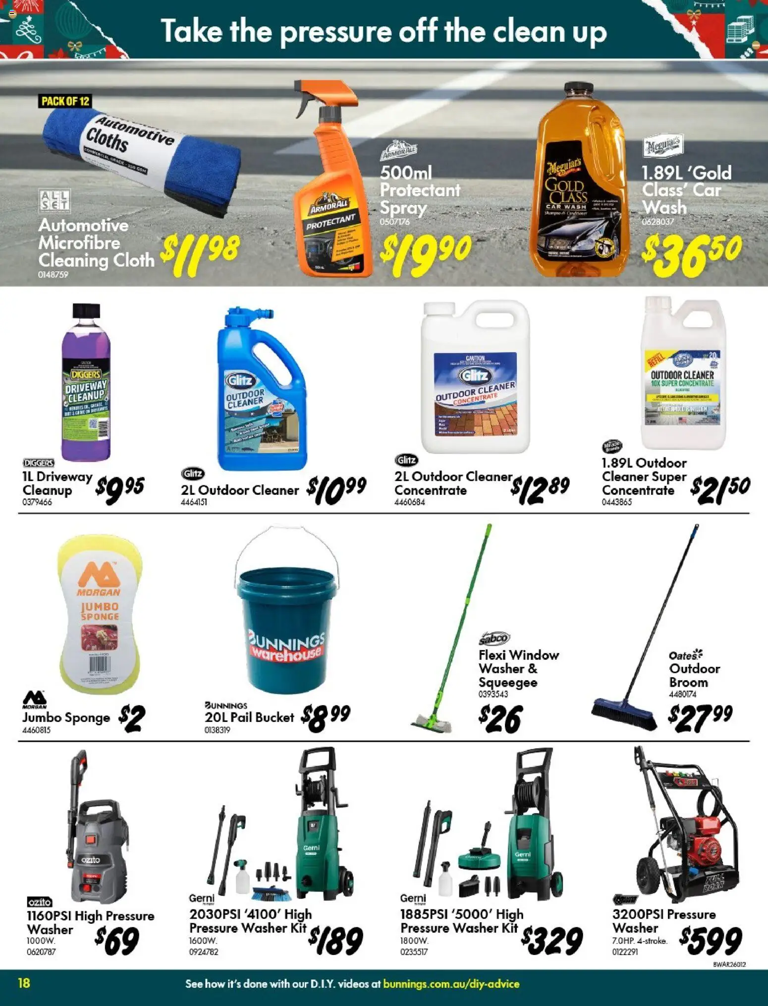 Bunnings Warehouse catalogue - valid from 05.11.2025 | Page: 18 | Products: Bucket, Cloth, Window, Sponge
