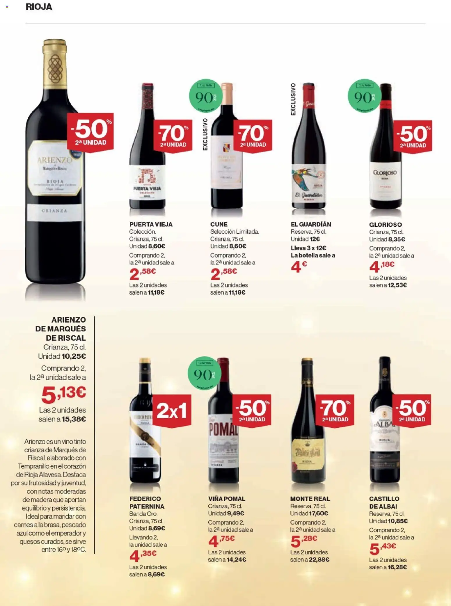 Nuevas ofertas de El Corte Inglés válidas en toda la República Mexicana desde el 20.11.2025. ¡Encuentra las mejores ofertas en El Corte Inglés catálogo La Bodega ! | Página: 8 | Productos: Botella, Vino