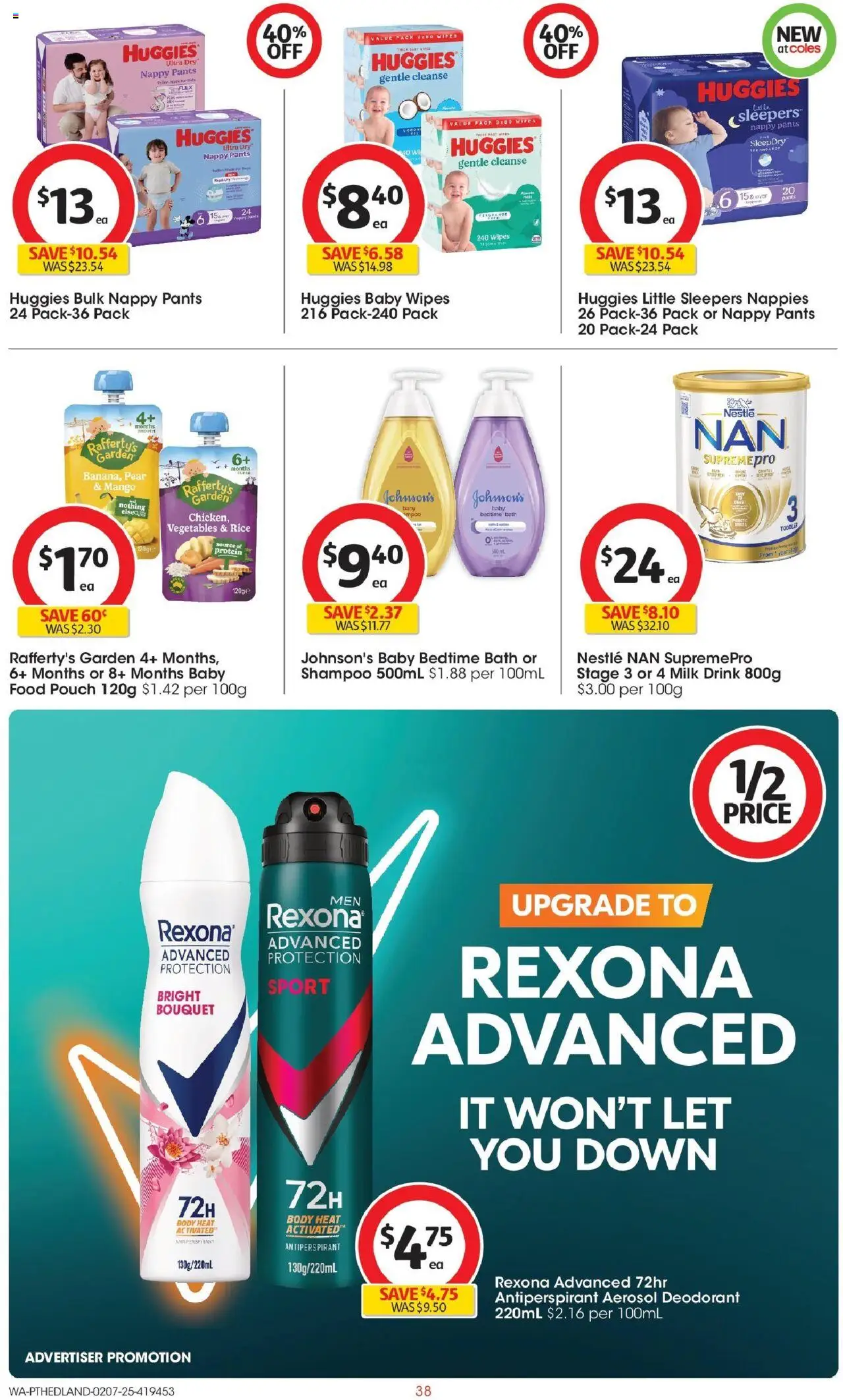 Coles catalogue - valid from 02.07.2025 | Page: 38 | Products: Milk, Shampoo, Nappies, Vegetables