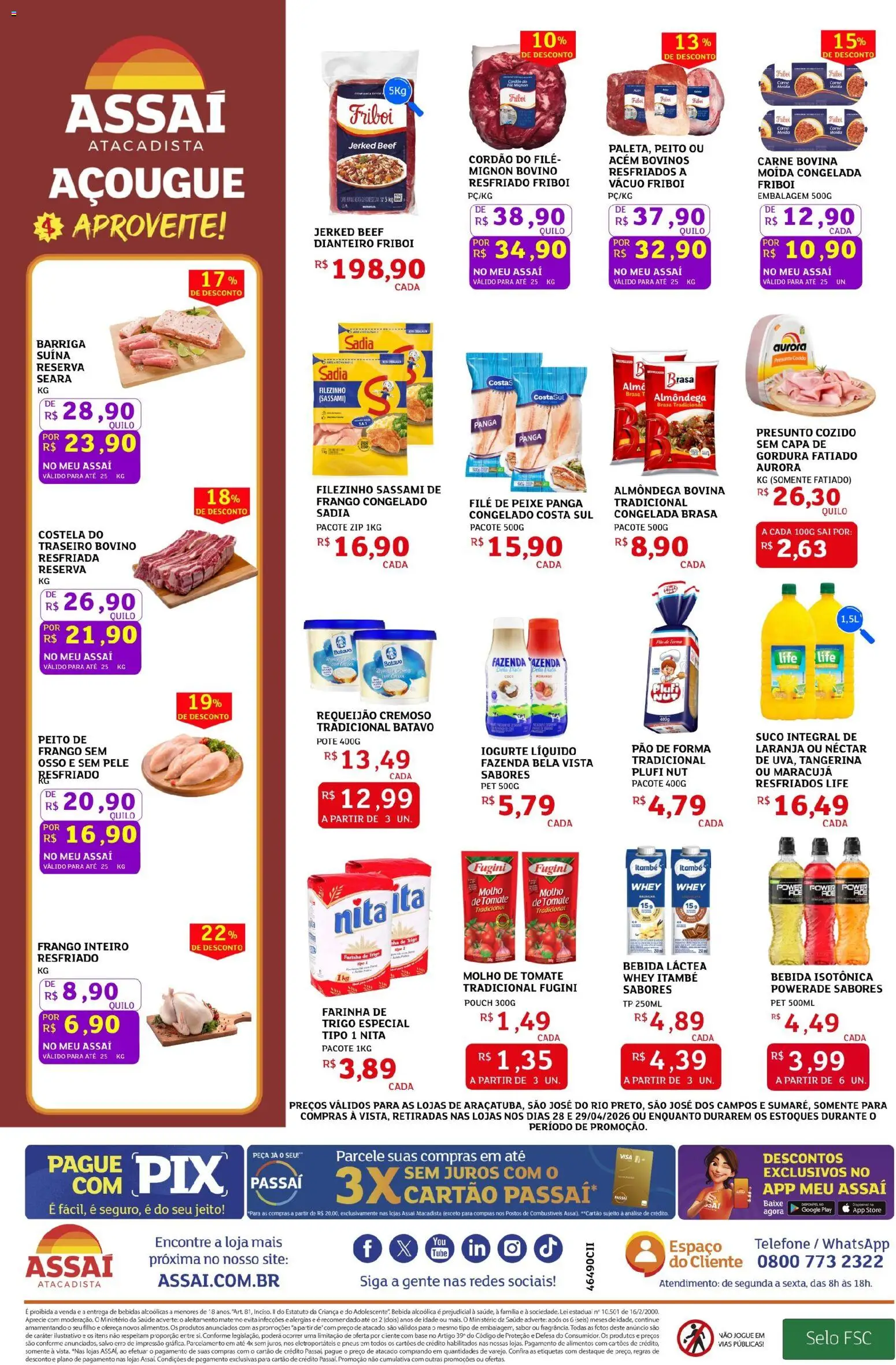 Assaí Atacadista Folheto - válido de 28.04.2026 | Página: 2 | Produtos: Maracujá, Iogurte, Pão, Base