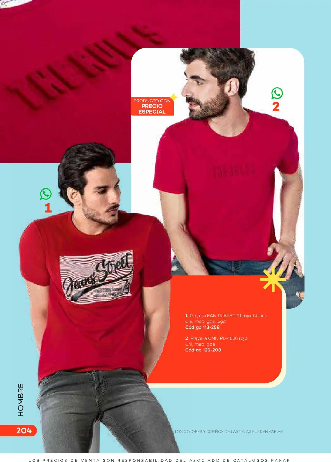 Nuevas ofertas de SC Pakar válidas en toda la República Mexicana desde el 31.01.2025. ¡Encuentra las mejores ofertas en SC Pakar catálogo Ropa! | Página: 204 | Productos: Playera