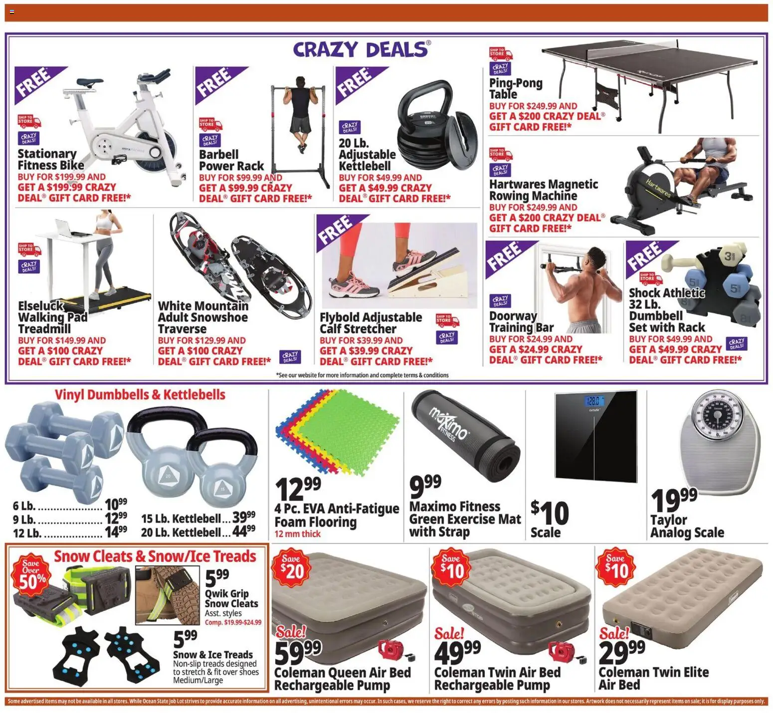 Ocean State Job Lot Weekly Ad - valid from 20.11.2025 | Page: 29 | Products: Bed, Table, Pump, Shock