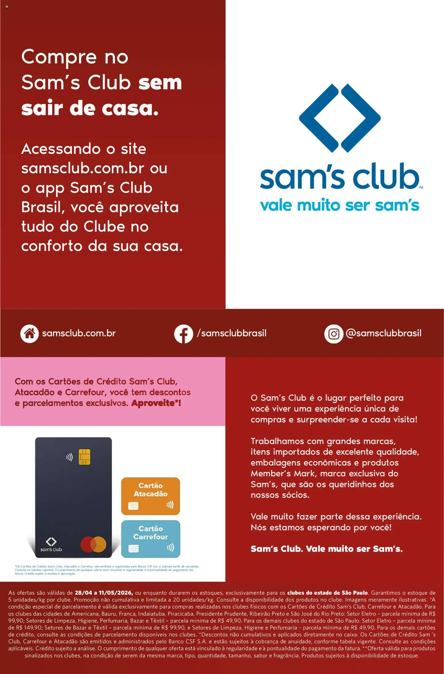 Sam's Club Folheto - válido de 28.04.2026 | Página: 12 | Produtos: Banco