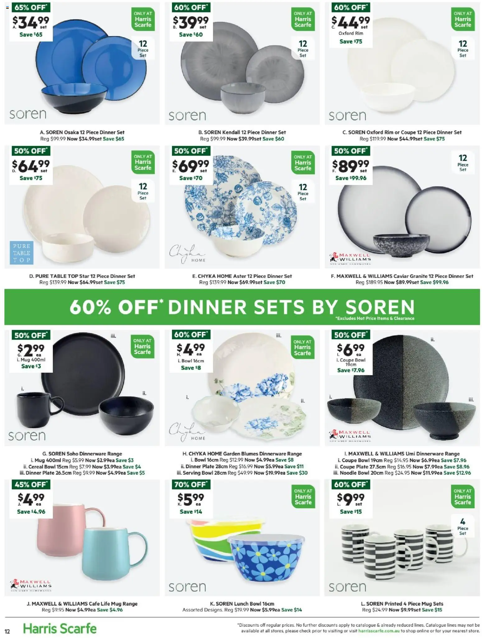 Harris Scarfe catalogue - valid from 05.01.2026 | Page: 12 | Products: Table, Dinner set, Cereal