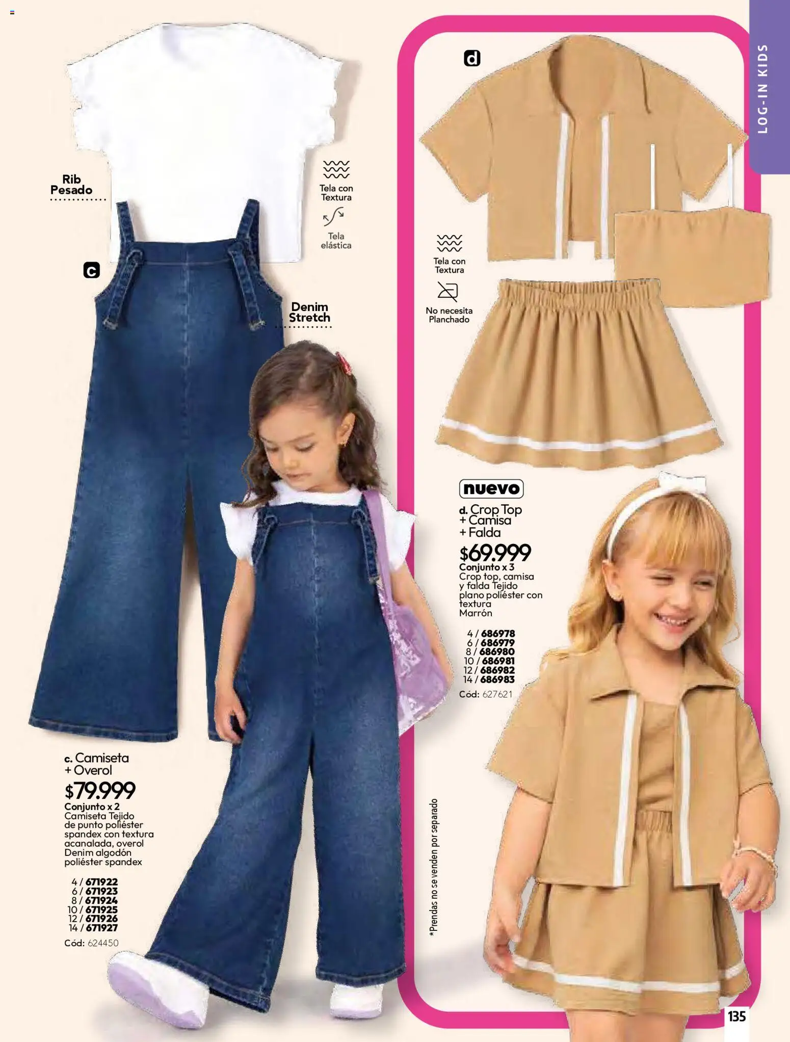 Pacifika revista - valida desde el 01.04.2026 | Página: 135 | Productos: Algodón, Camiseta, Overol, Camisa