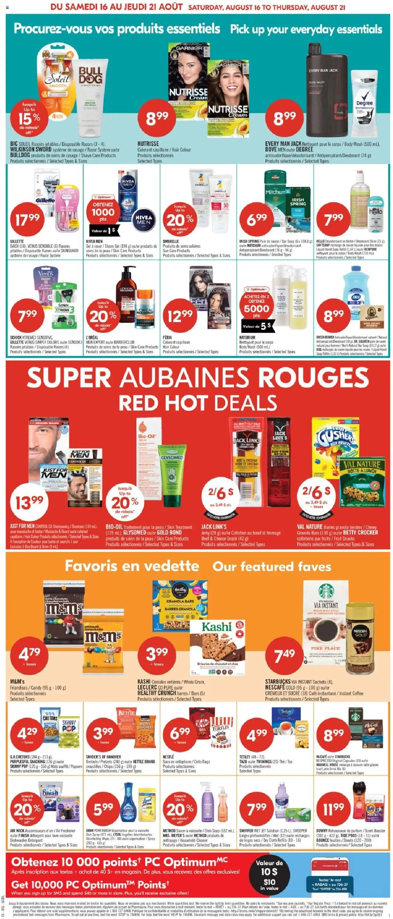 Pharmaprix flyer valid from 16.08.2025 | Page: 7 | Products: Cream, Body wash, Cheese, Coffee