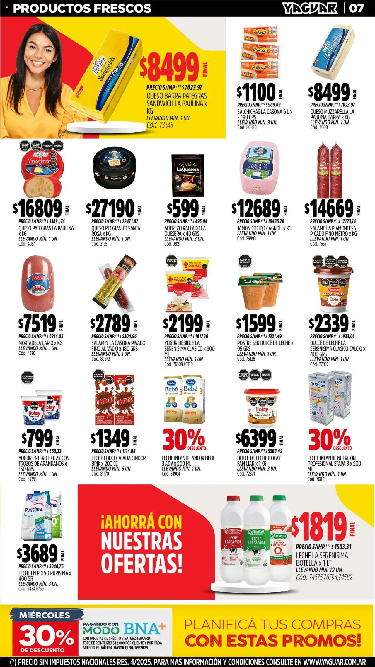 Yaguar - San Juan │ válido desde el 15.09.2025 | Página: 7 | Productos: Botella, Jamón cocido, Arándanos, Jamón