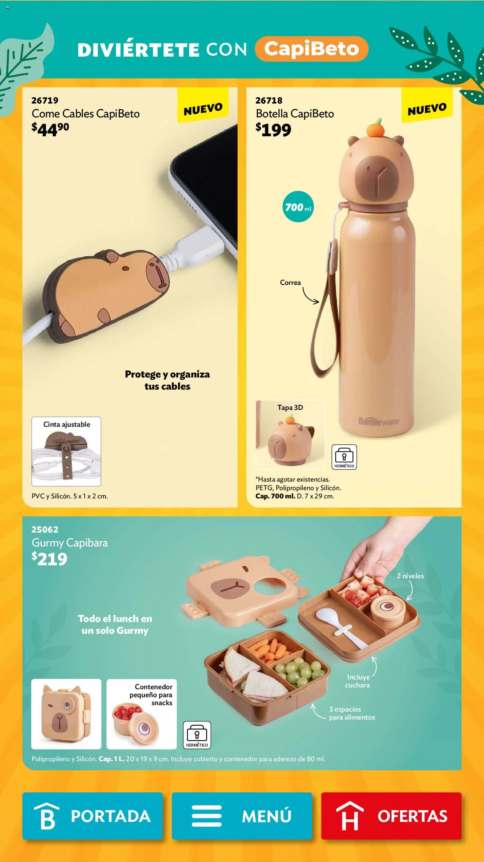 Nuevas ofertas de Betterware válidas en toda la República Mexicana desde el 02.02.2026. ¡Encuentra las mejores ofertas en Betterware campaña 2 2026! | Página: 90 | Productos: Aderezo, Cinta, Contenedor, Cuchara