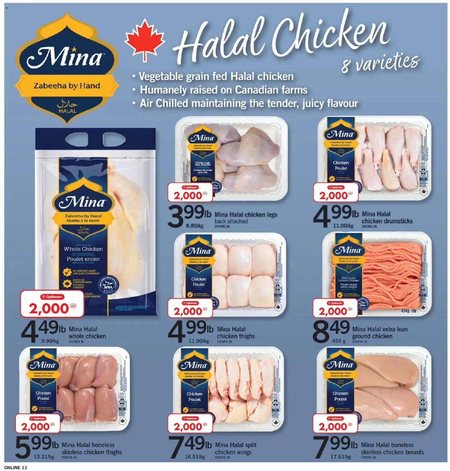 Fortinos flyer valid from 06.11.2025 | Page: 13 | Products: Chicken wings, Chicken breasts, Chicken