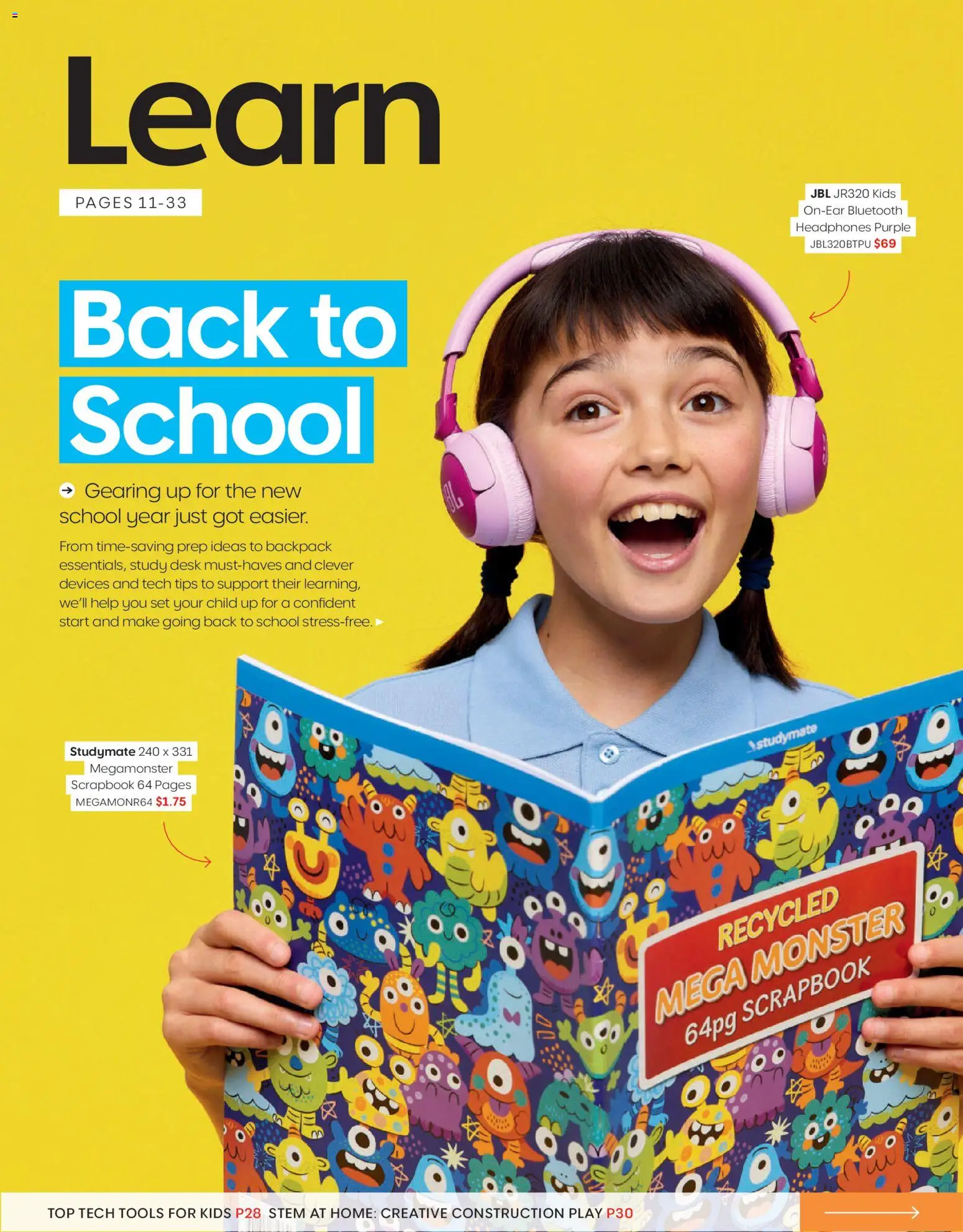 Officeworks catalogue - valid from 01.01.2026 | Page: 11 | Products: Backpack, Bluetooth headphones, Headphones, Tools