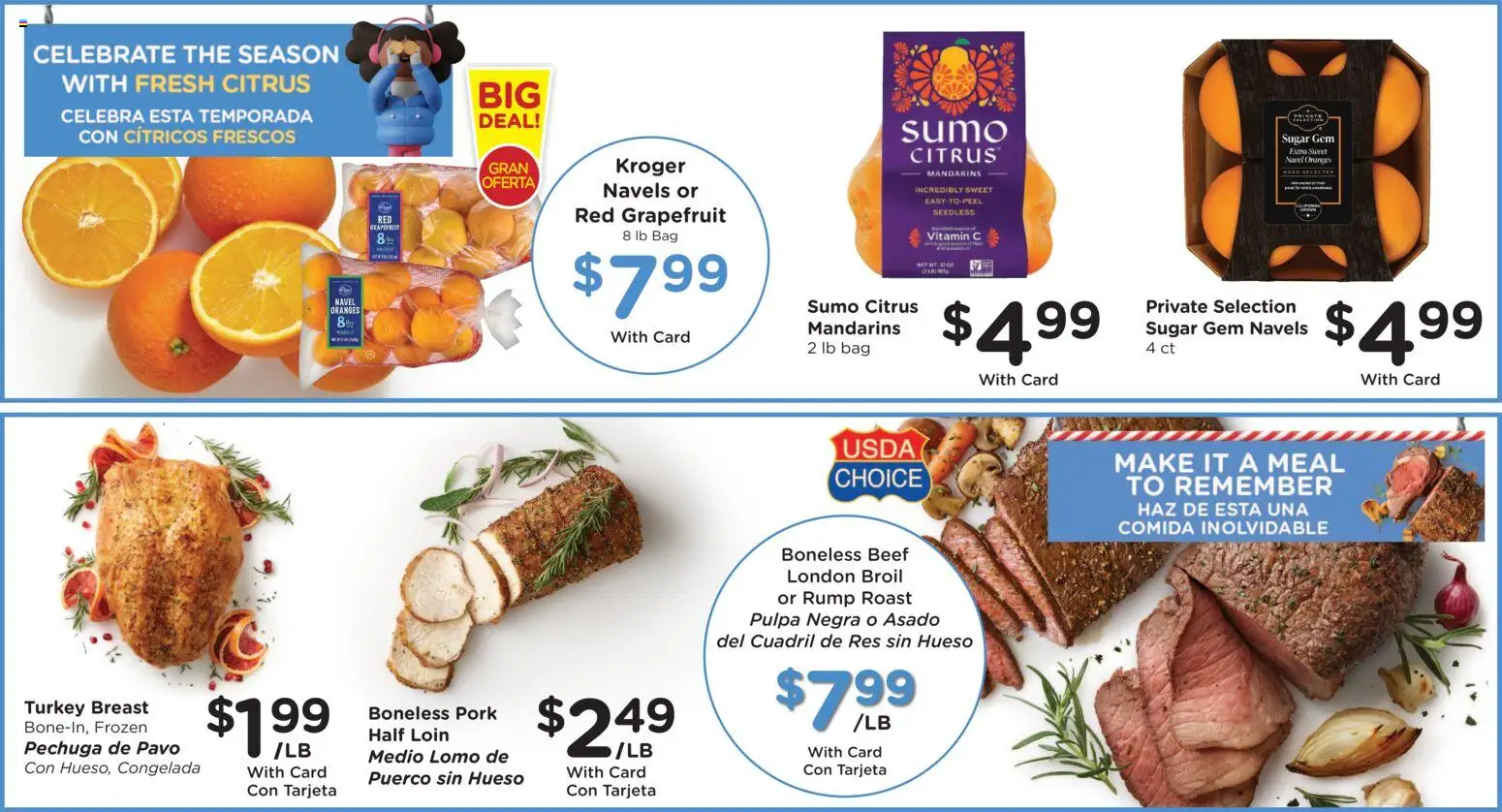 Smith's Weekly Ad - NM - valid from 14.01.2026 | Page: 10 | Products: Oranges, Beef, Sugar, Bag