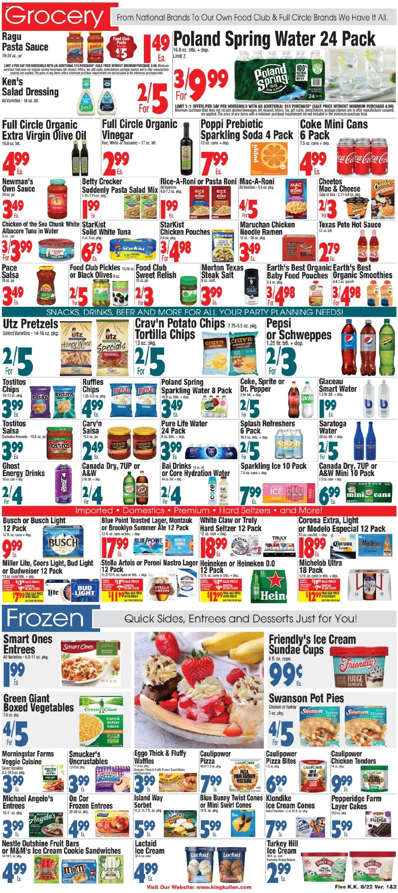 King Kullen Weekly Ad - valid from 22.08.2025 | Page: 5 | Products: Beer, Cream, Avocado, Lemon