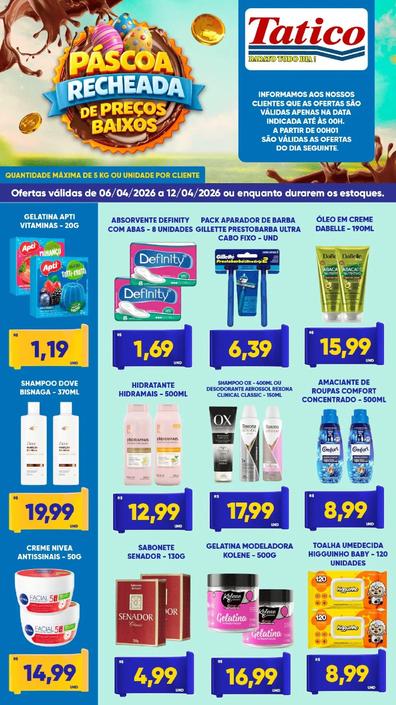 Tatico Folheto - válido de 06.04.2026 | Página: 7 | Produtos: Shampoo, Desodorante, Toalha umedecida, Amaciante