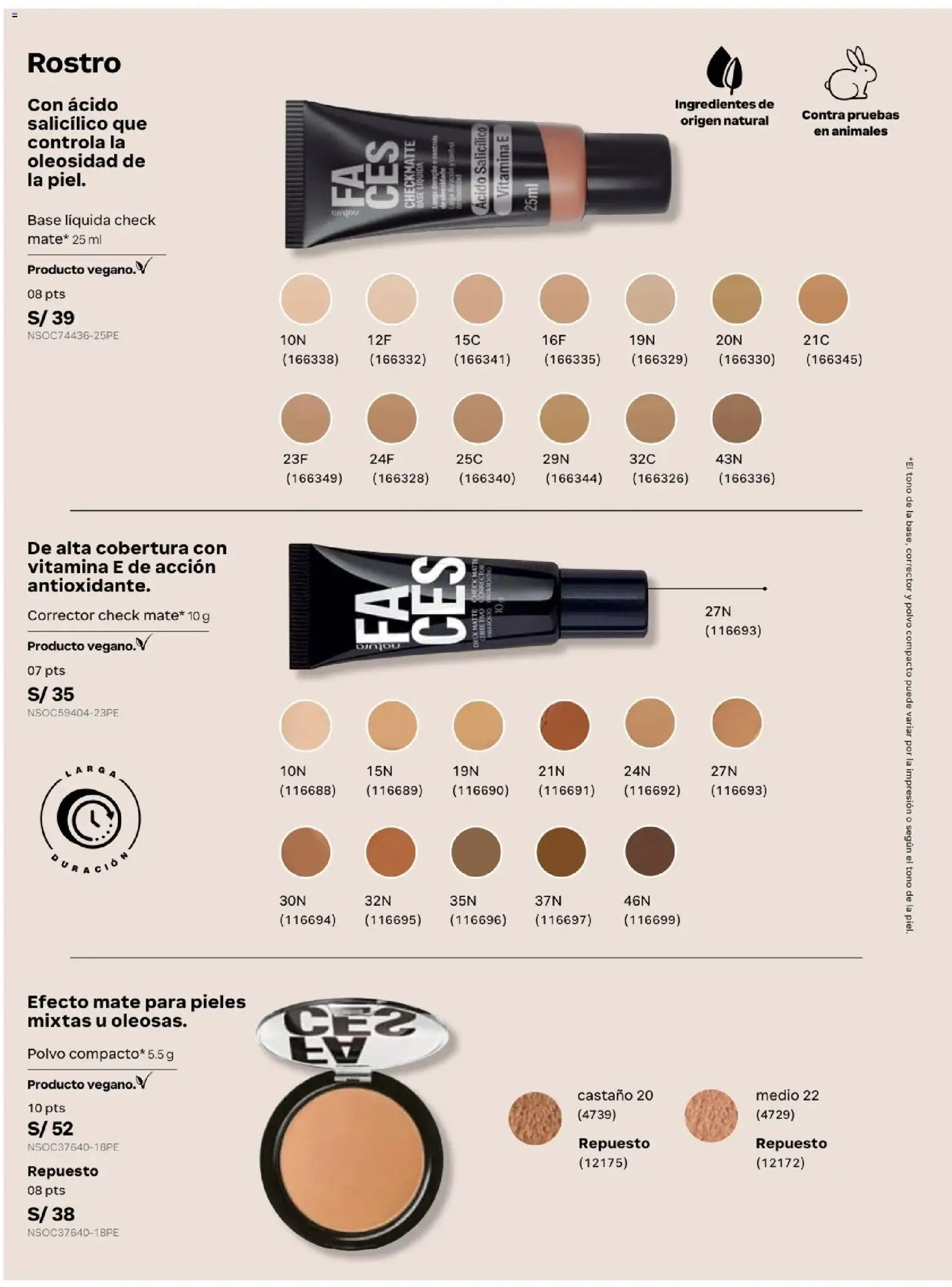 Catálogo Natura válido desde 31.03.2026 | Página: 90 | Productos: Corrector, Polvo