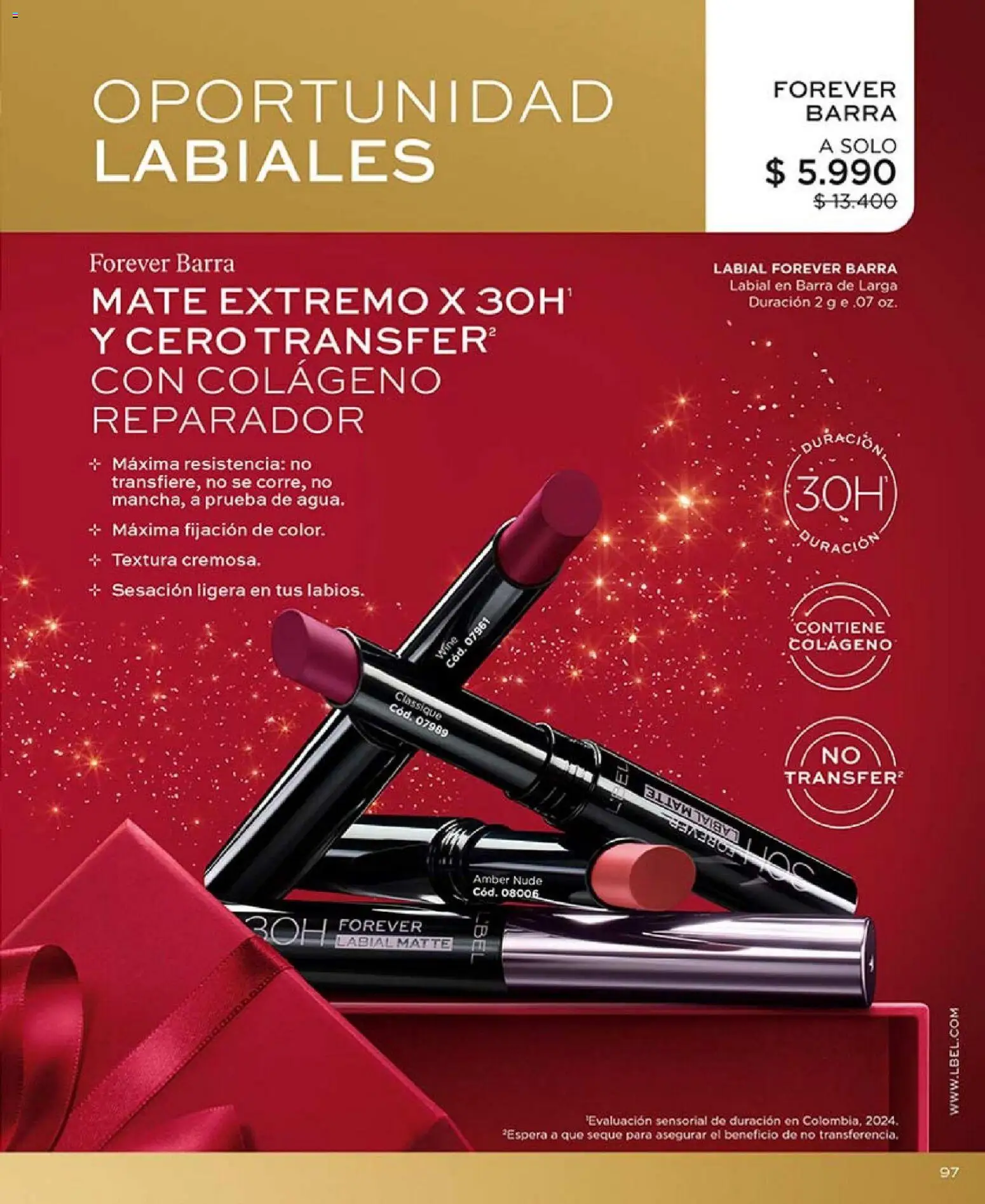 Catálogo L'Bel Campaña 18 │ válido desde el 30.11.2025 | Página: 97 | Productos: Mate, Labial