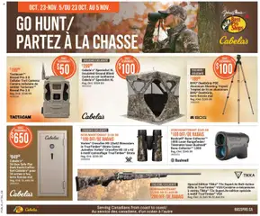 Preview of Cabelas weekly flyer / circulaire from shop Cabelas valid from 23.10.2025