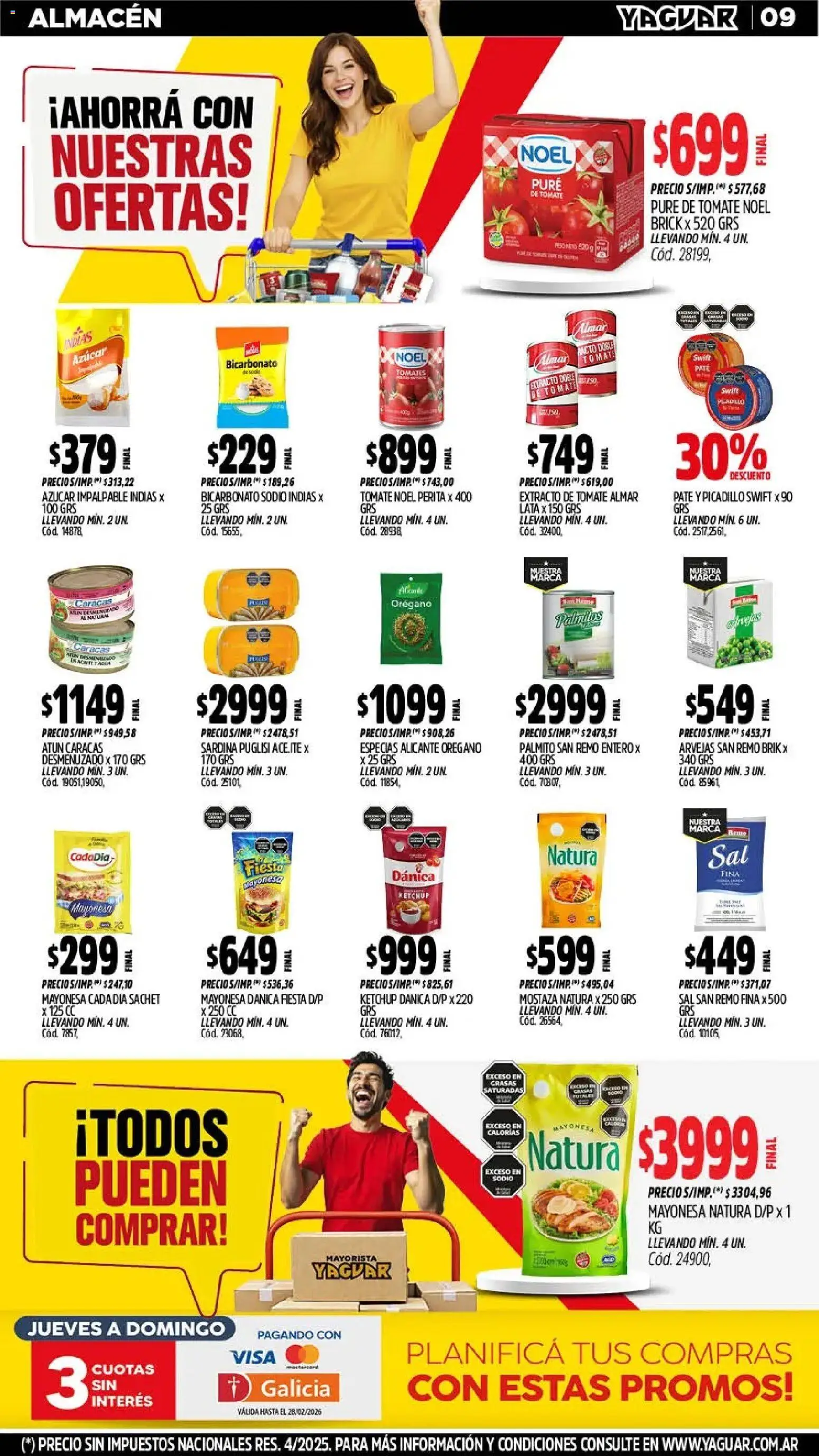Yaguar - Oferta Semanal Mendoza │ válido desde el 23.02.2026 | Página: 8 | Productos: Azucar, Ketchup, Mostaza, Sal