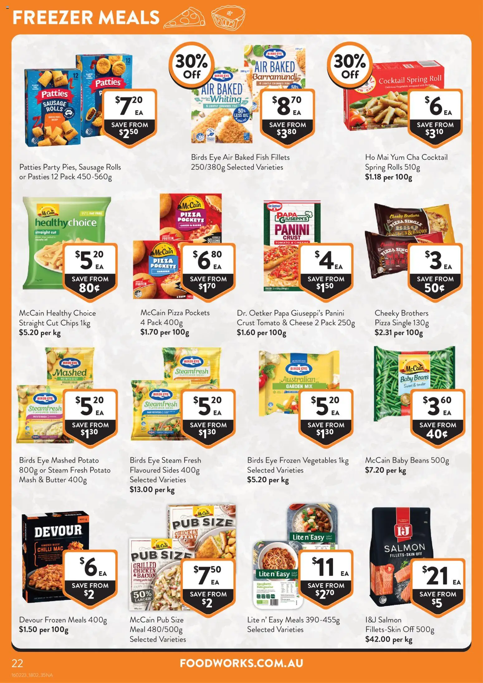 Foodworks catalogue - valid from 18.02.2026 | Page: 22 | Products: Bacon, Pizza, Chips, Chilli