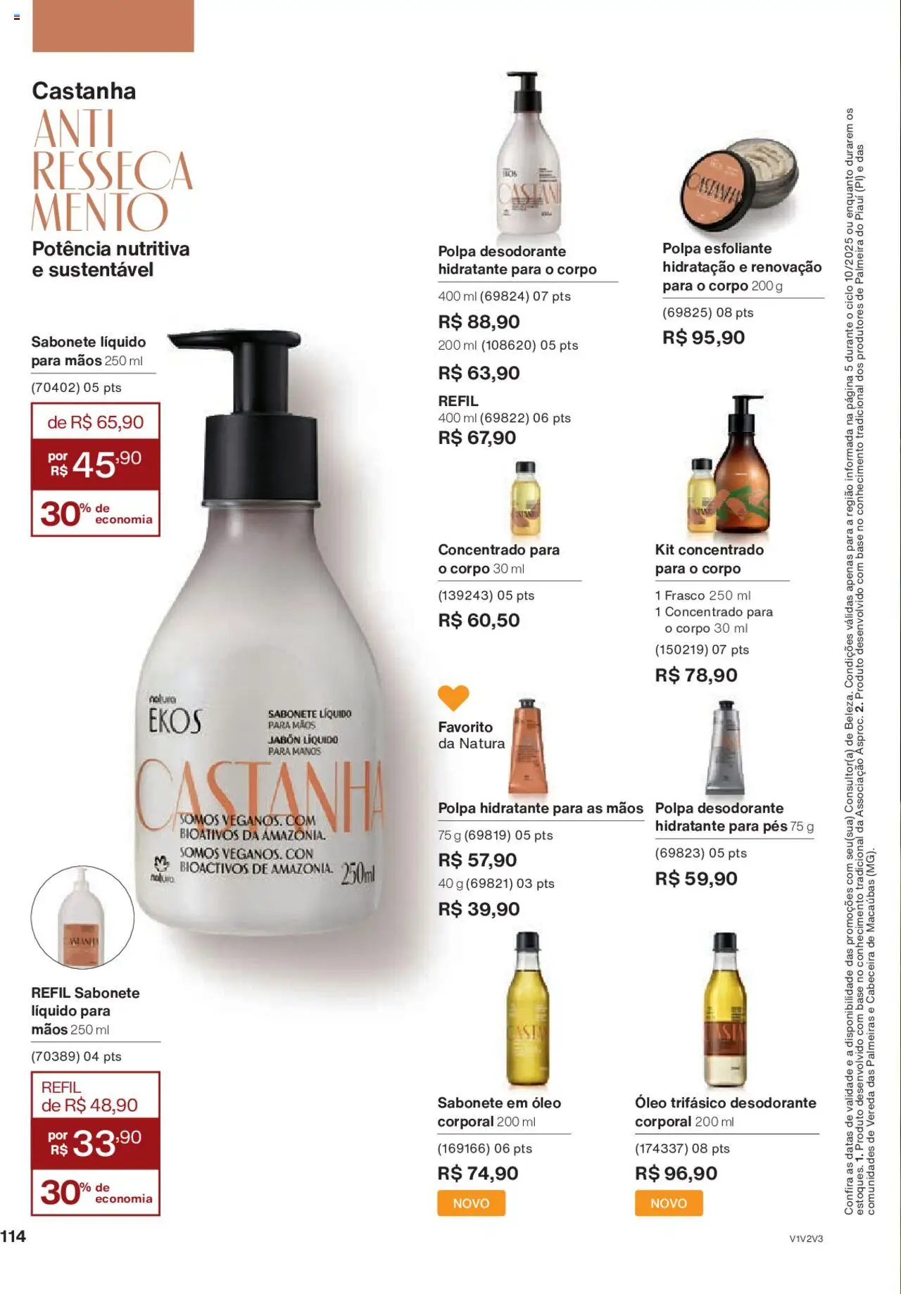 Natura Folheto - válido de 05.06.2025 | Página: 114 | Produtos: Desodorante, Óleo, Base, Sabonete